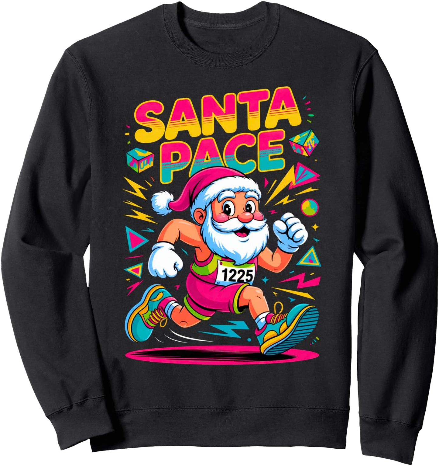 Santa Pace Christmas Running Runner Costume Xmas 5k Marathon Sweatshirt