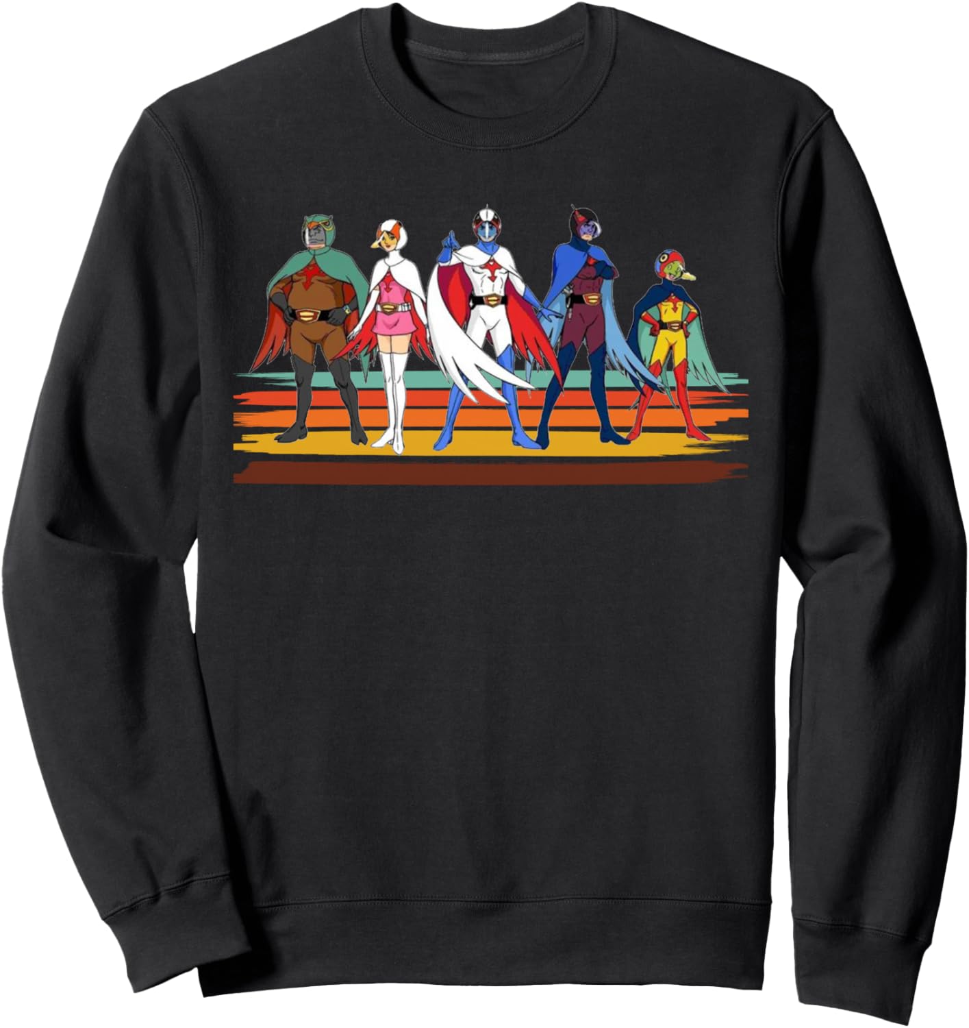Battle of the planets vintage style brush Stripe Sweatshirt