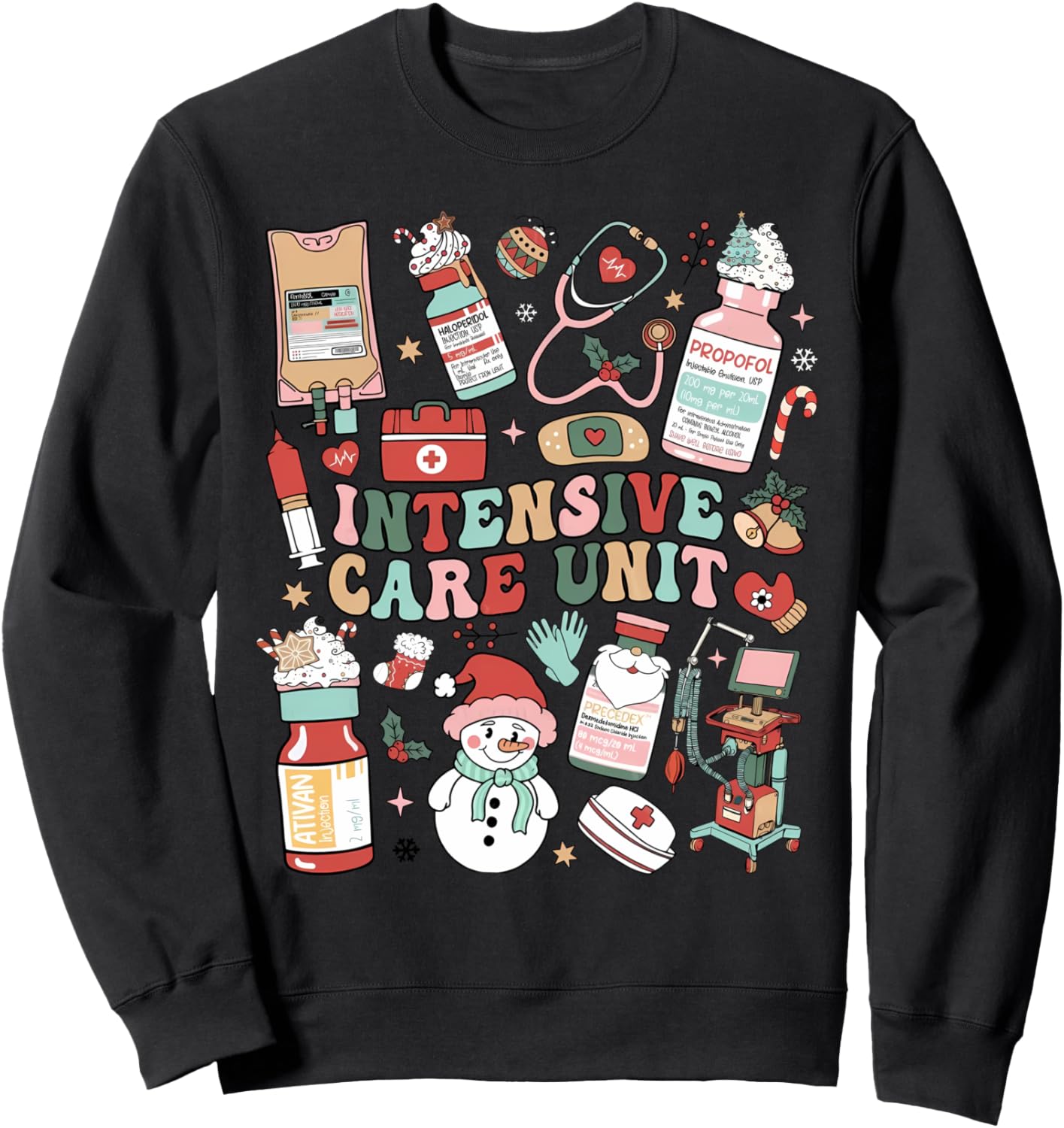 Intensive Care Unit Nurse Christmas ICU Nicu Picu Nurse Xmas Sweatshirt