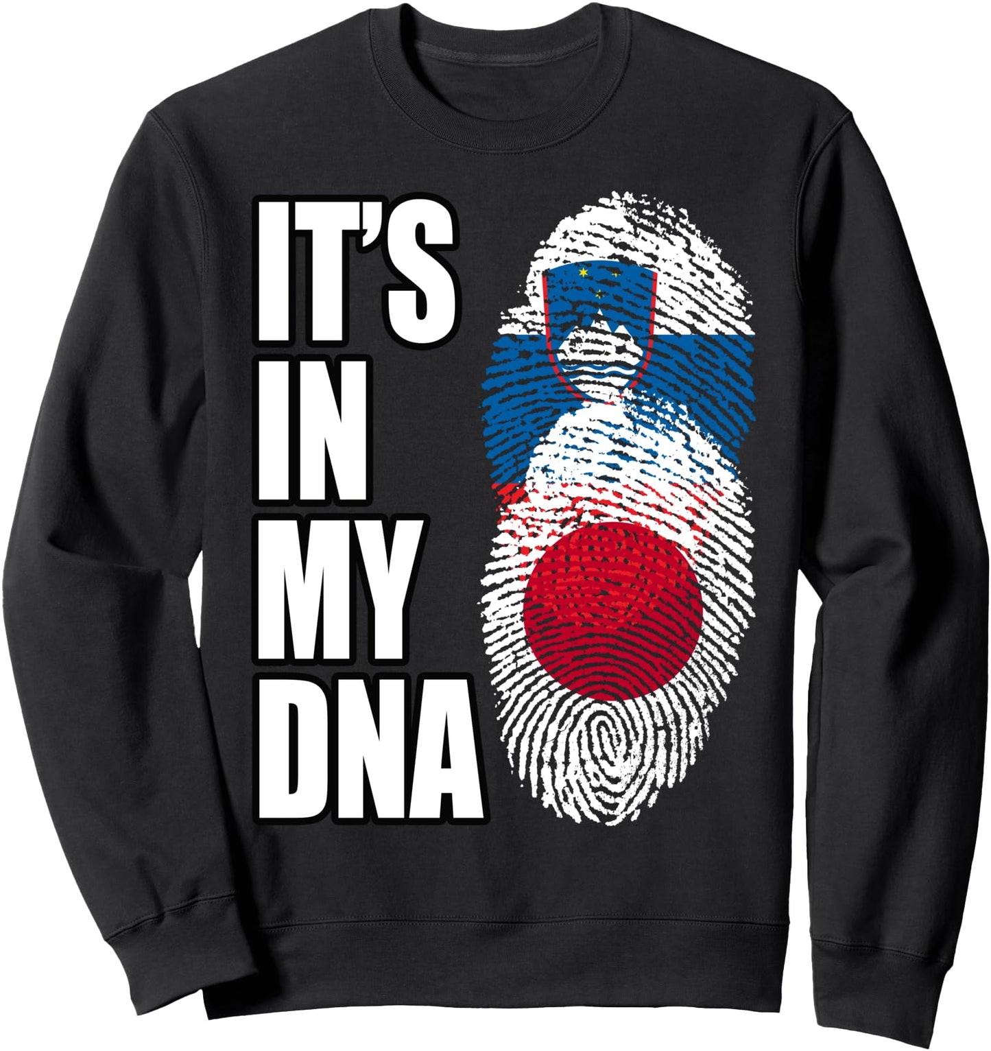Slovenian And Japanese Vintage Heritage DNA Flag Sweatshirt