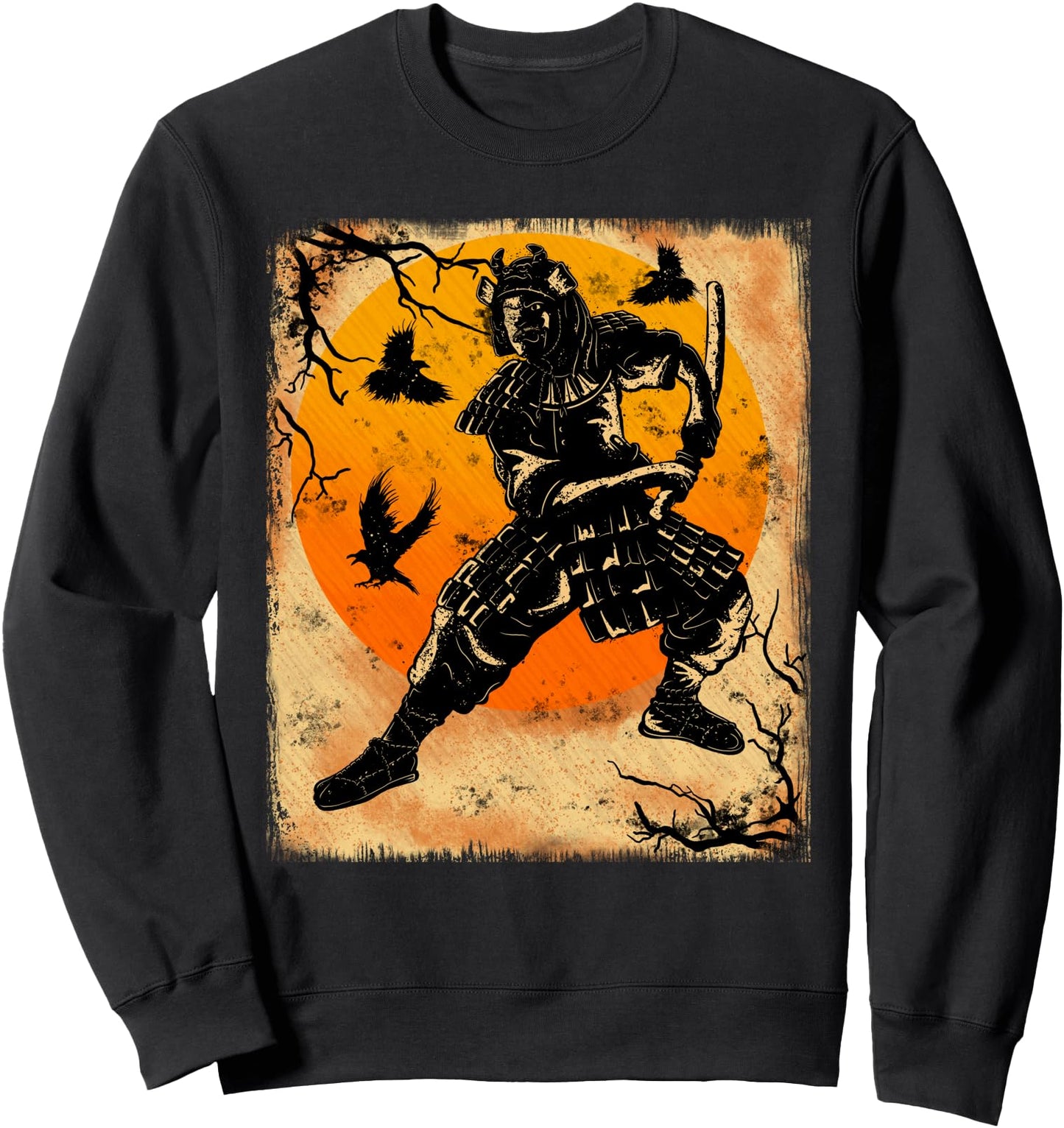 Samurai Warrior Japanese Swordsmen Bushido Retro Design Sweatshirt