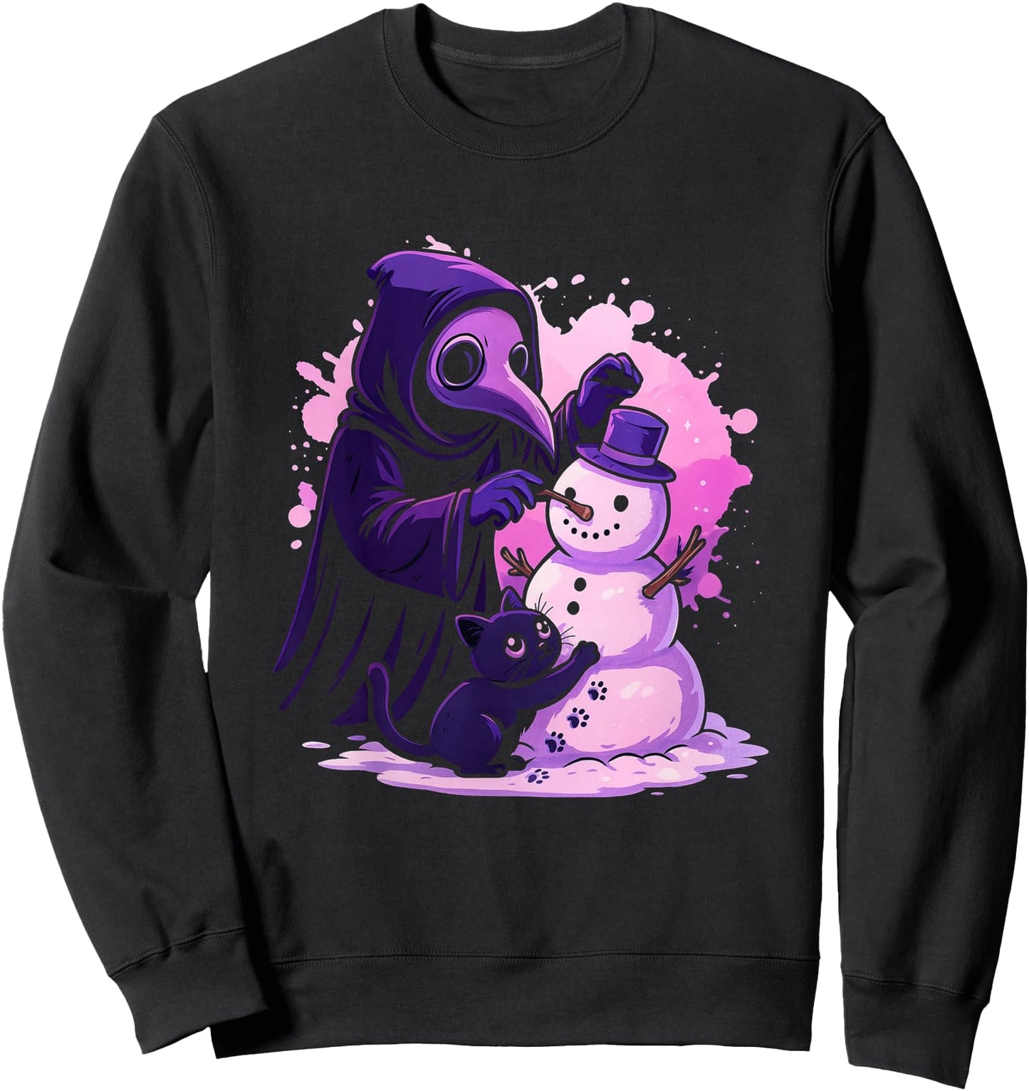 Pastel Goth Plague Doctor Snowman Women Girls Men Sweatshirt