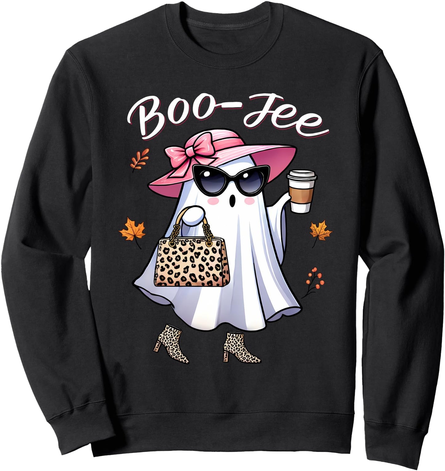 Cute Funny Boo-Jee Ghost Halloween Boujee Women Girls Sweatshirt