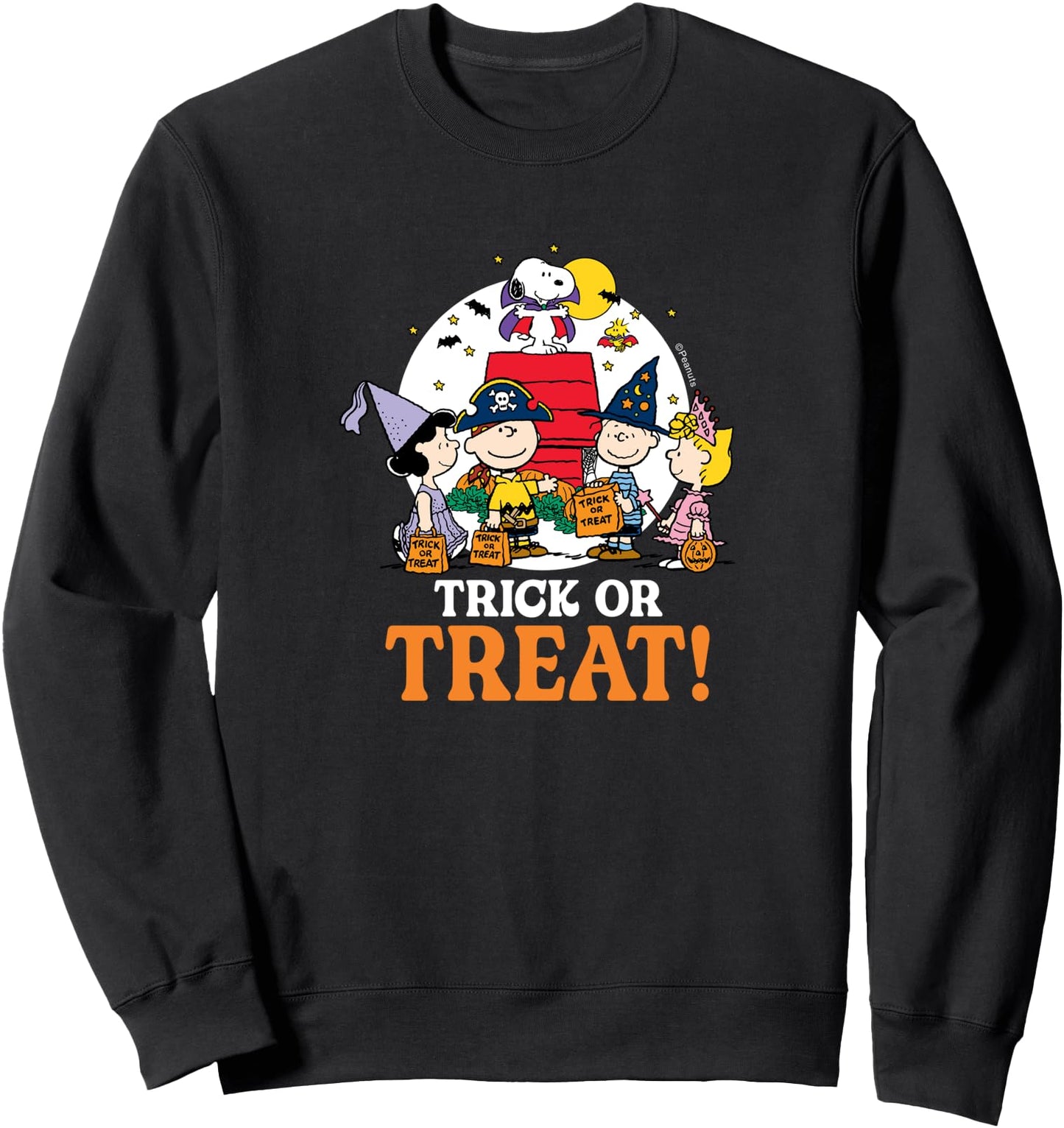 Peanuts - Halloween - Trick Or Treat moonlight Sweatshirt