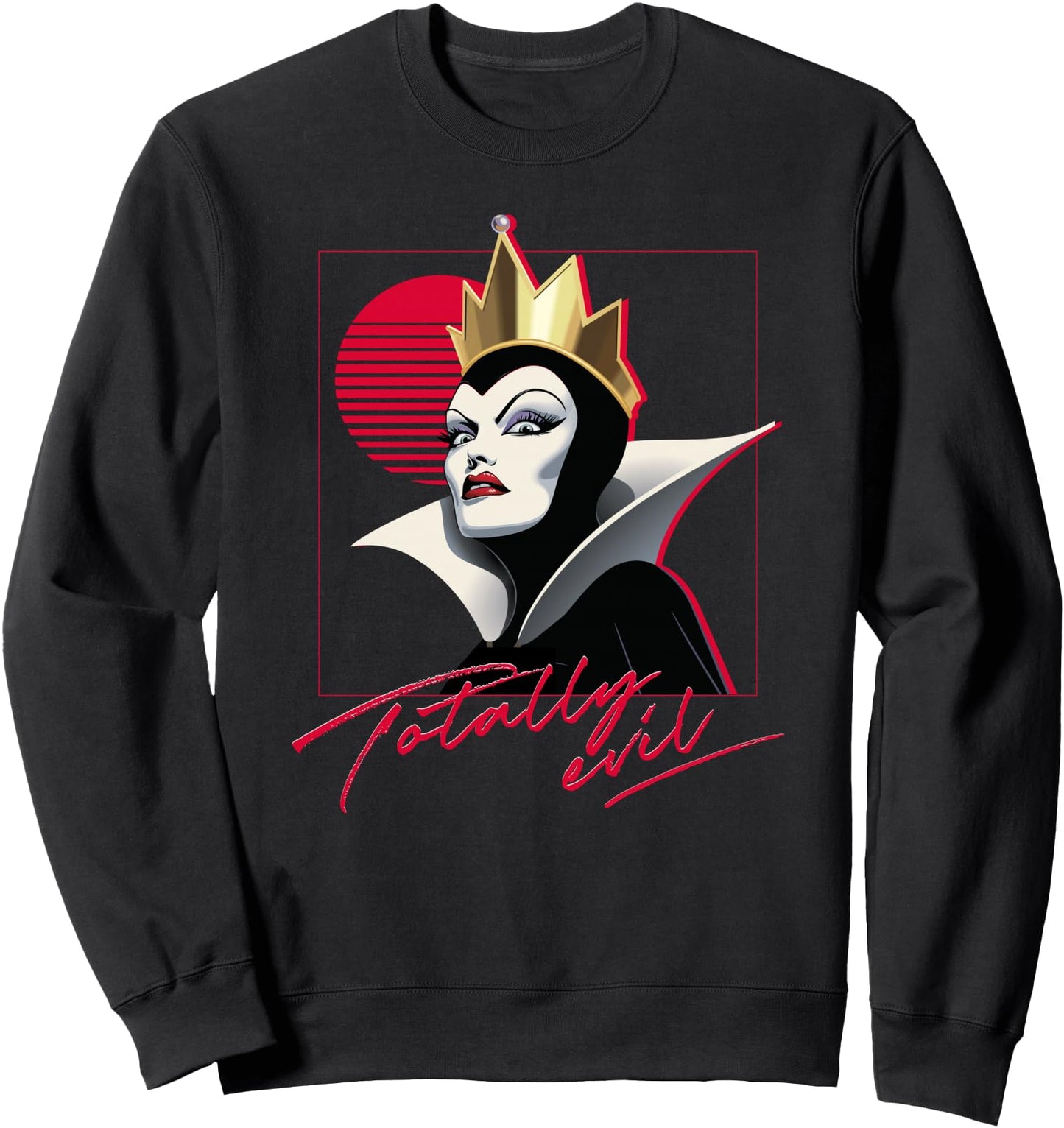 Disney Villains Totally Evil Dramatic Retro Poster Sweatshirt