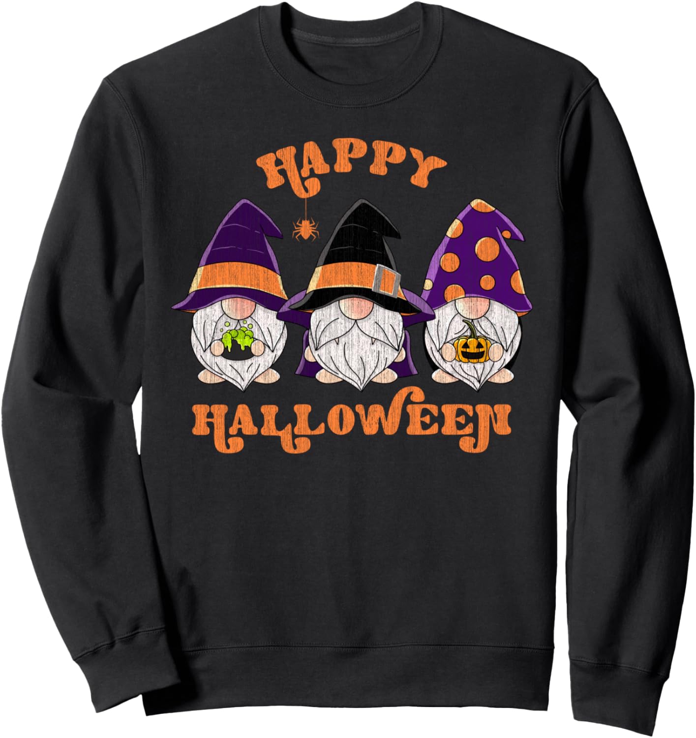 Happy Halloween, Funny Gnome Sorcerers Sweatshirt
