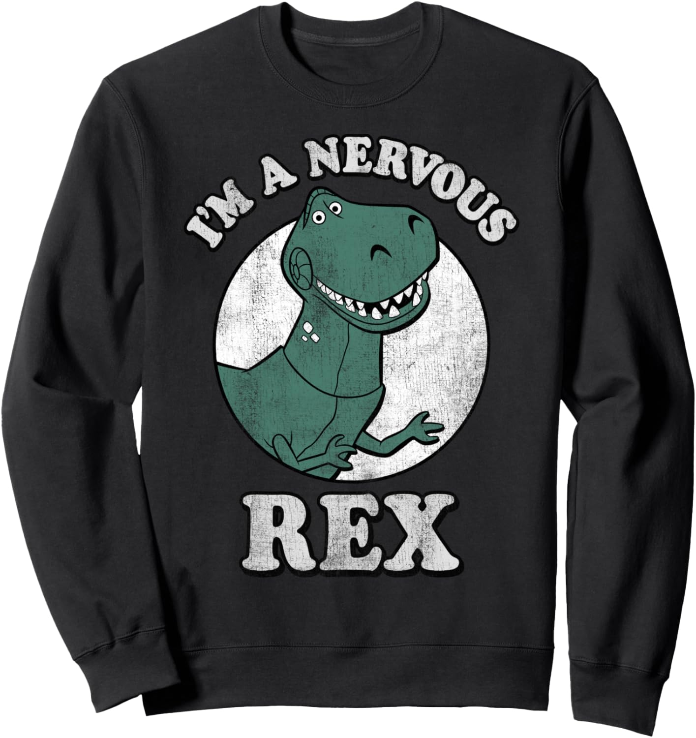Disney Pixar Toy Story I'm A Nervous Rex Dinosaur Sweatshirt