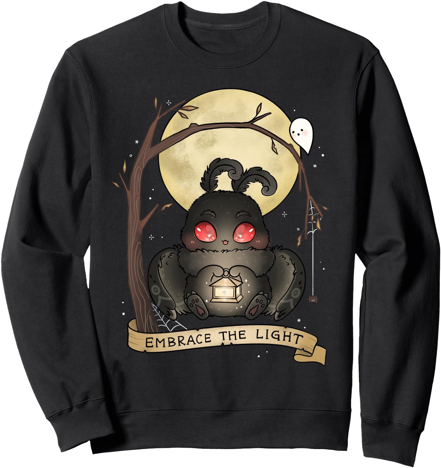 Embrace The Light Mothman Spooky Cute Cryptid Goth Halloween Sweatshirt