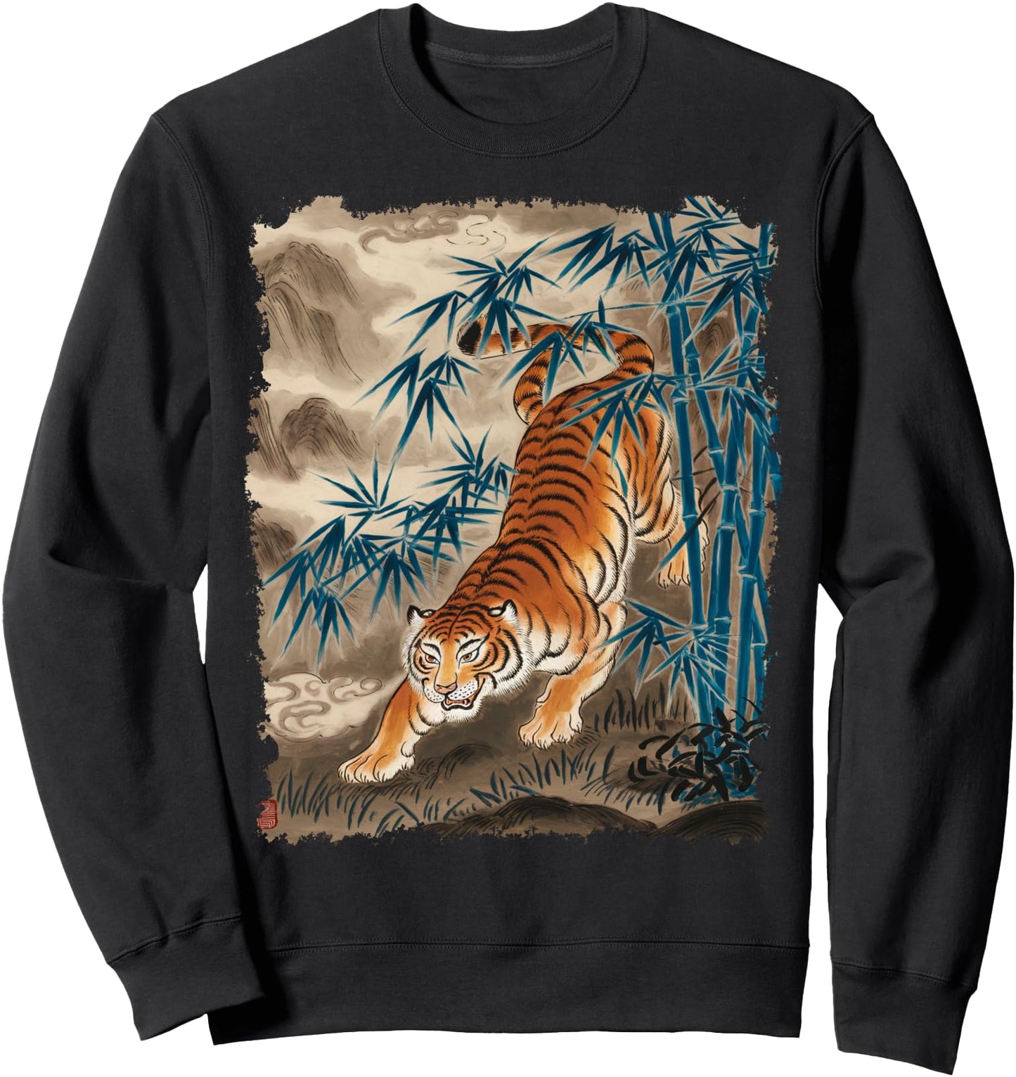 Japanese Art Style Tiger Sweatshirt