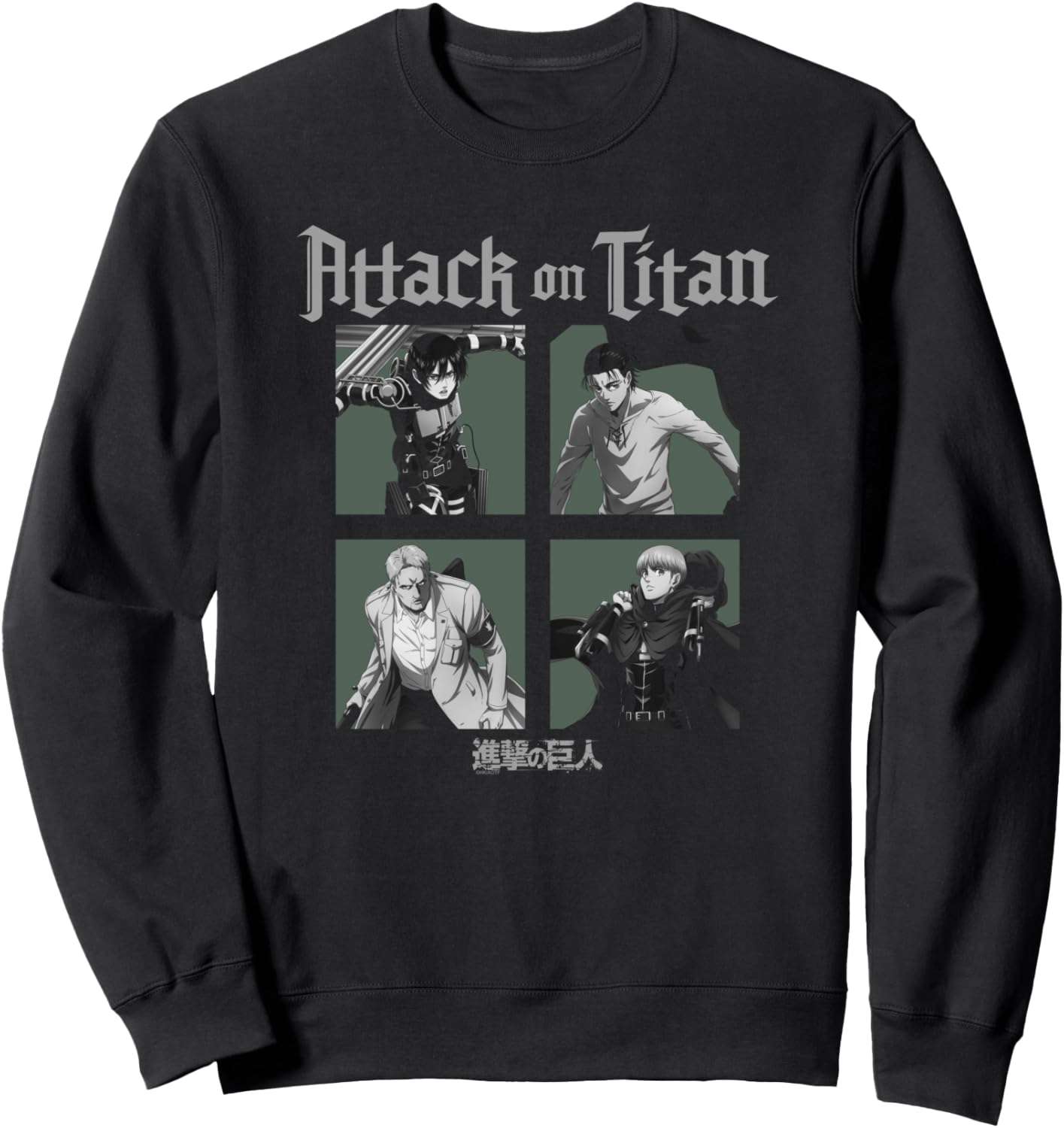 Attack on Titan Season 4 Character Portrait Squares Anime Sweatshirt