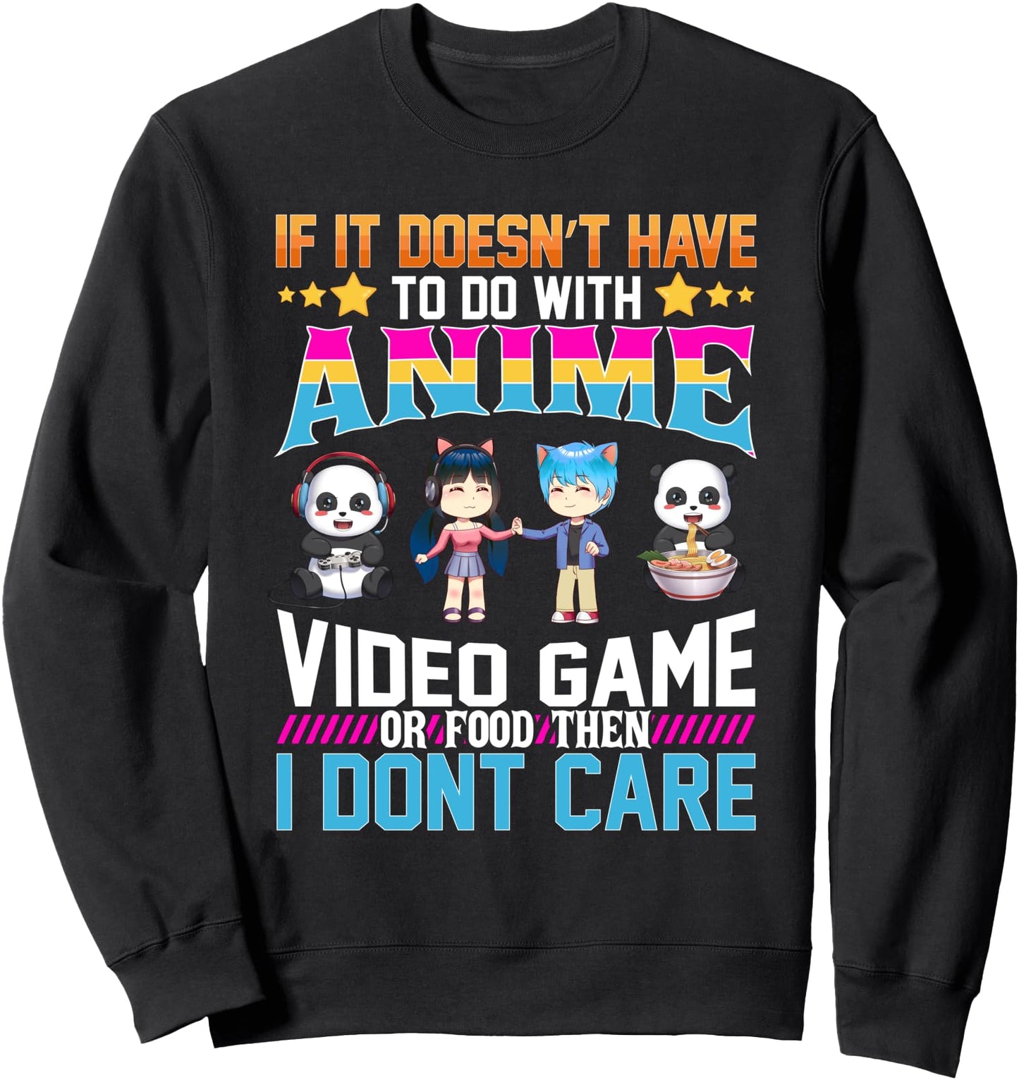 Anime Video Gaming Food Japanese for Gaming Manga lover Sweatshirt