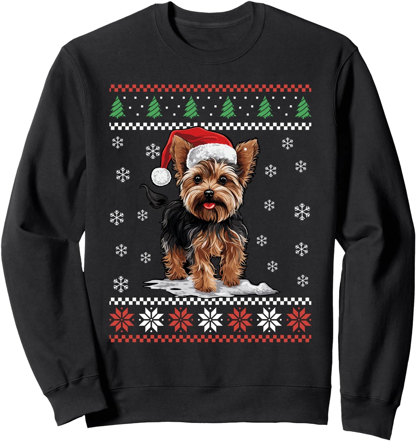 Yorkshire Dog Ugly Christmas Sweater Yorkie Xmas Adults Sweatshirt