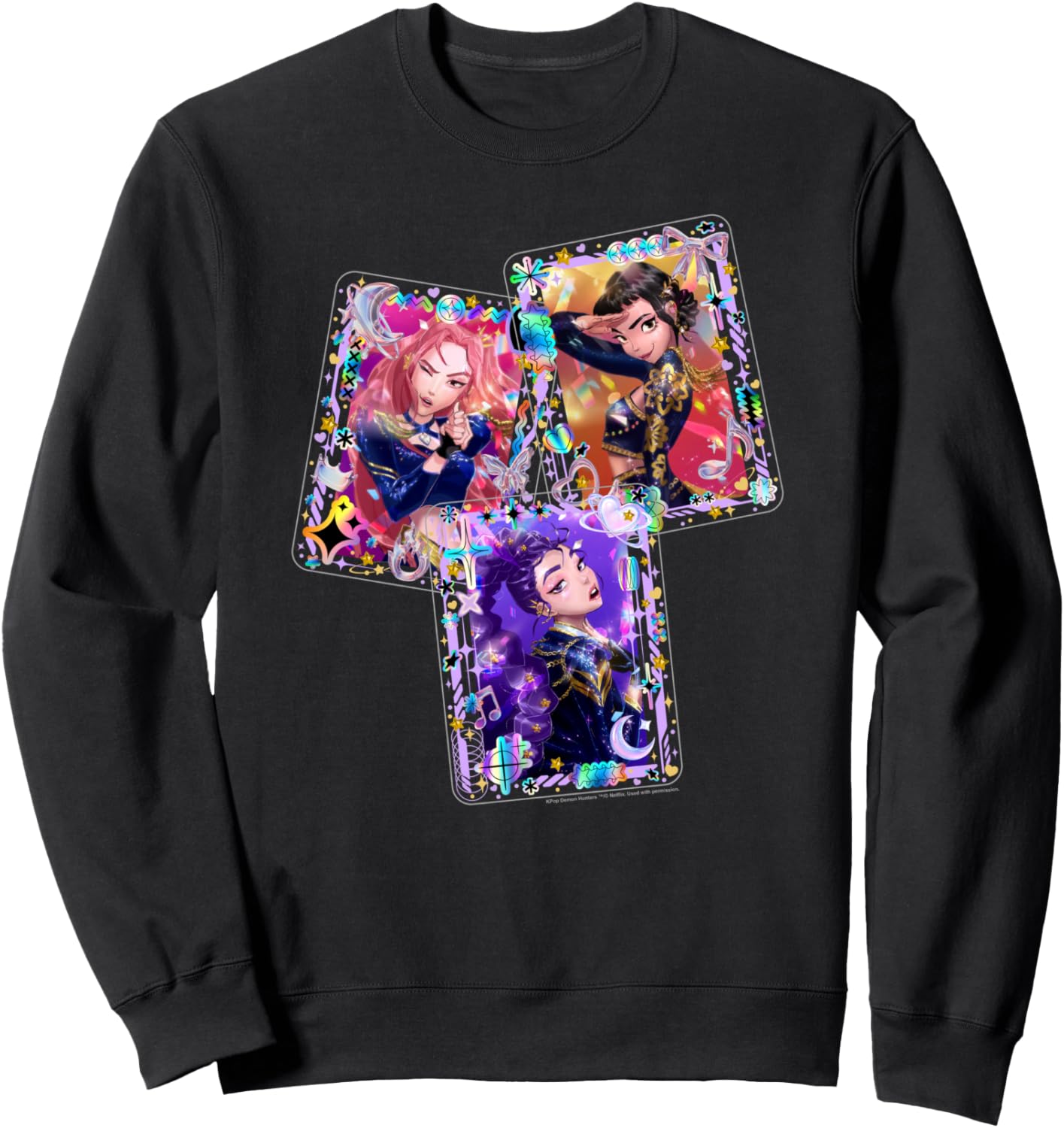 KPop Demon Hunters Halloween Huntrix Deco Photocards Sweatshirt