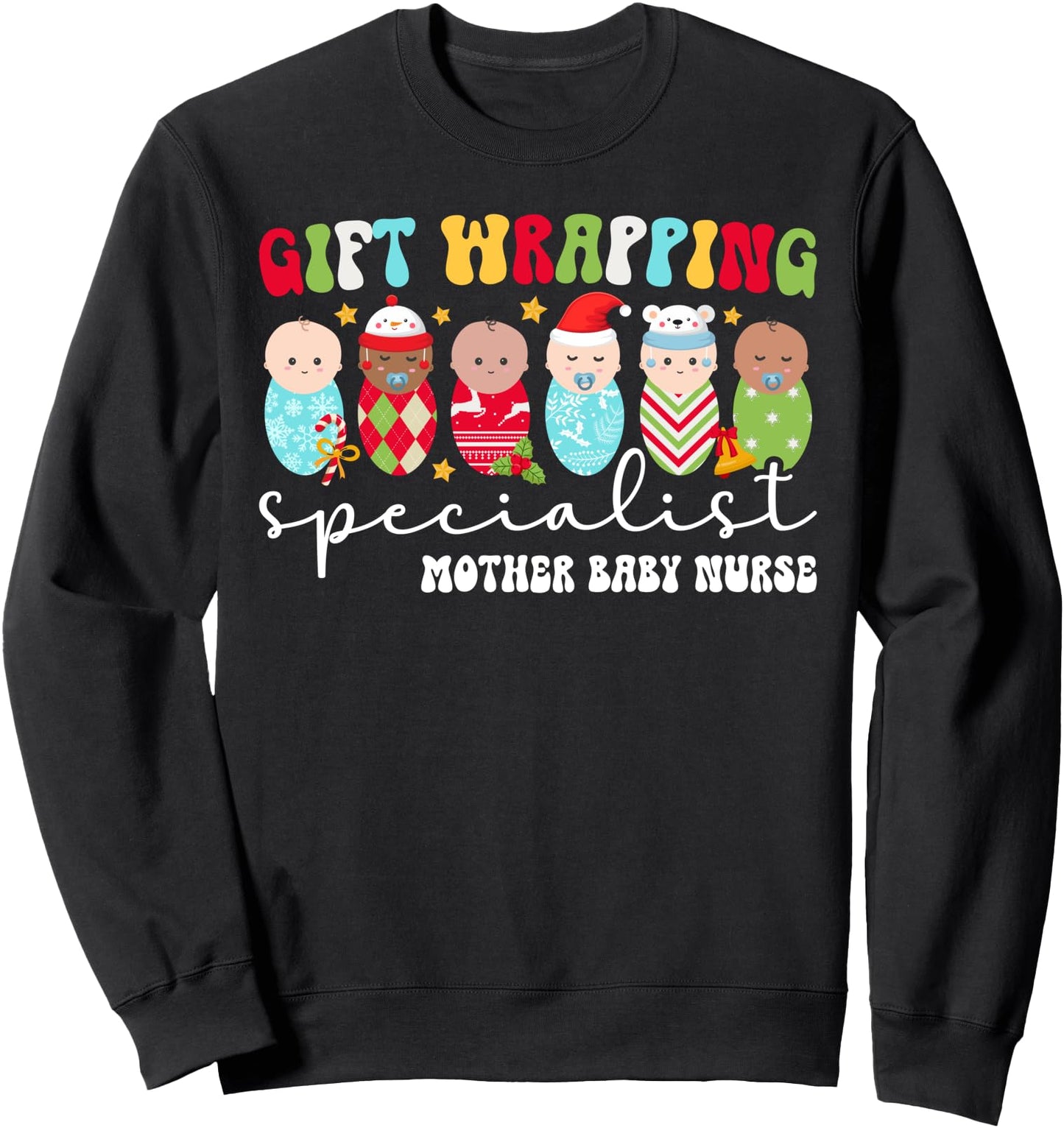 Funny Mother Baby Nurse Christmas Mom Baby Nurse Xmas Party Sweatshirt