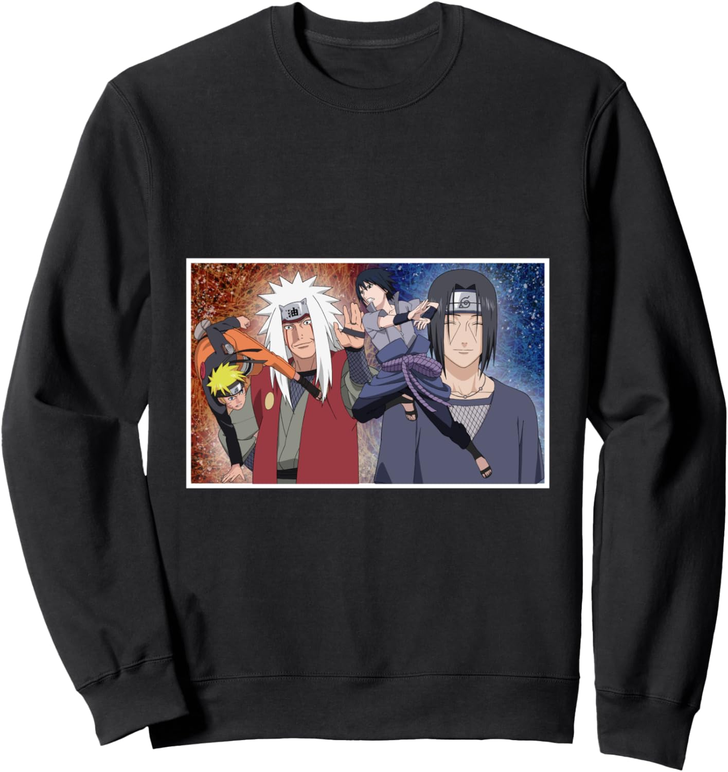 Naruto Shippuden Uzumaki & Sasuke Fighting Jiraiya Itachi Sweatshirt