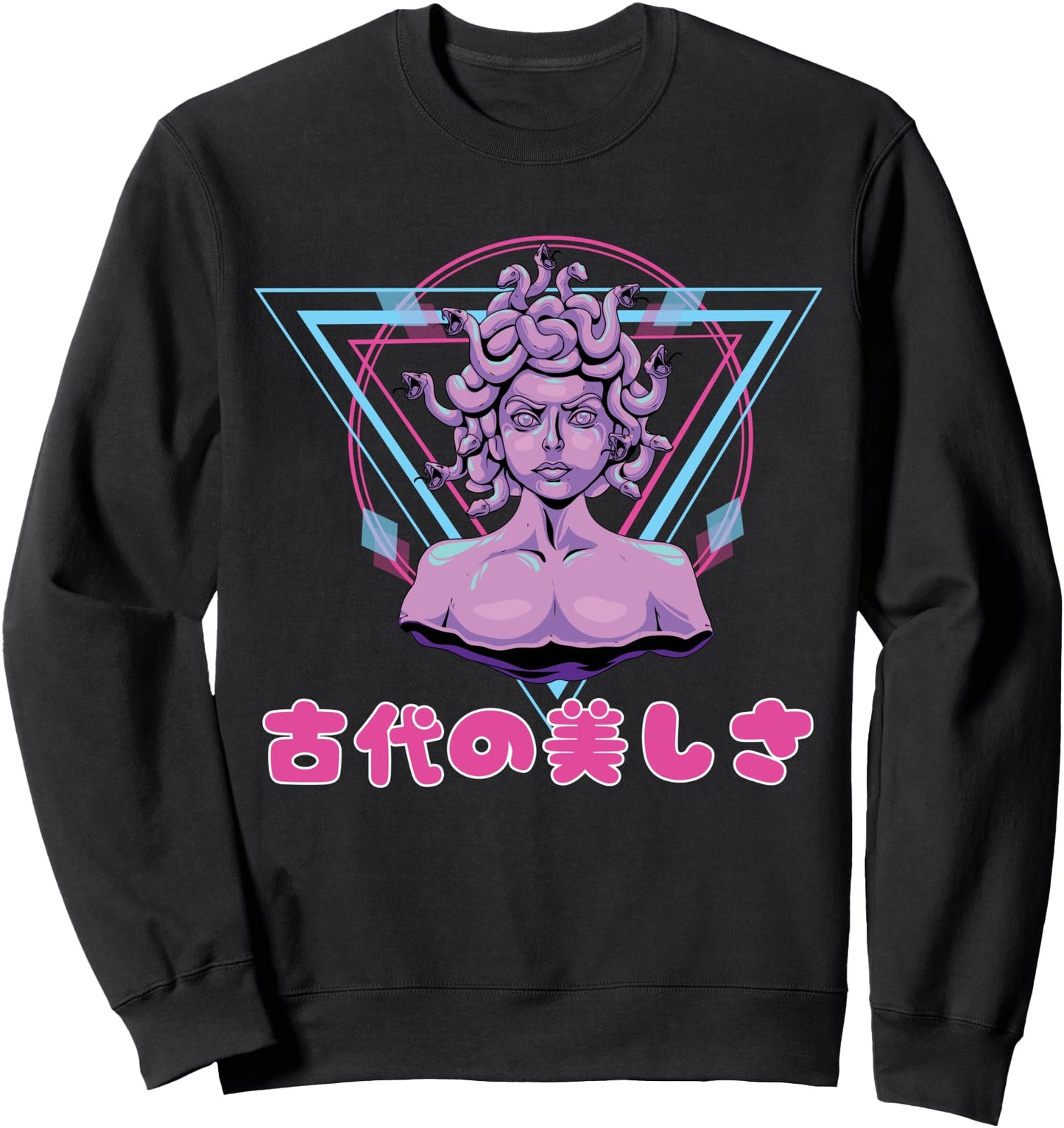 Vaporwave Medusa Statue Aesthetic Retro Japanese Otaku Art Sweatshirt