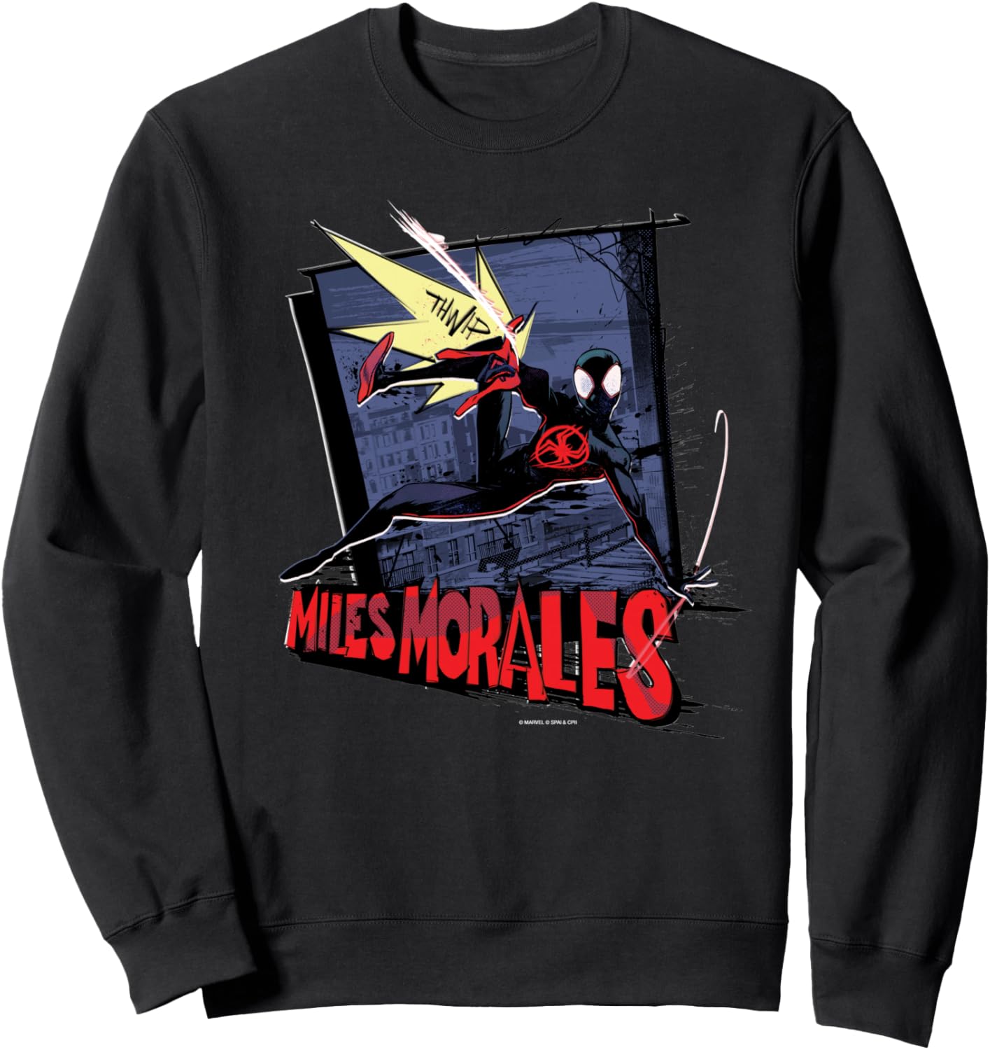Marvel Spider-Man: Across the Spider-Verse Miles Web Thwip Sweatshirt