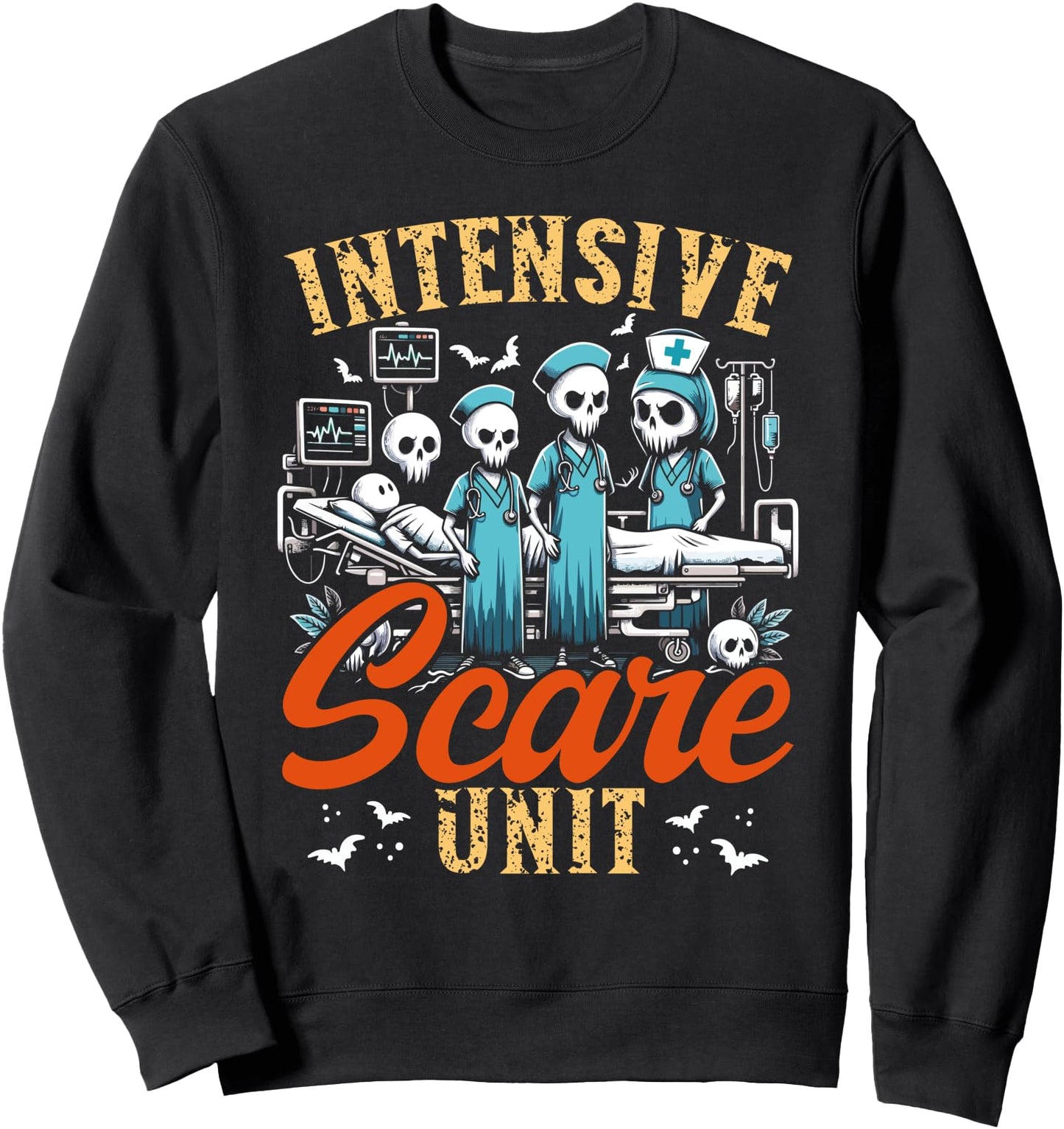ICU Nurse Halloween Nursing Trick Or Treat Halloween Costume Sweatshirt