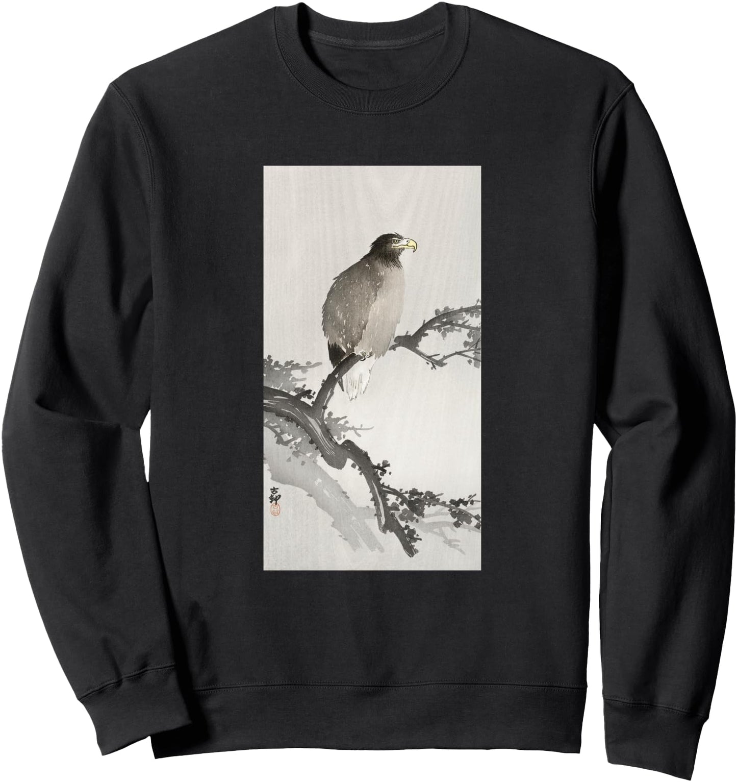 Vintage White Tailed Eagle Birds by Ohara Koson Japanese Art Sweatshirt