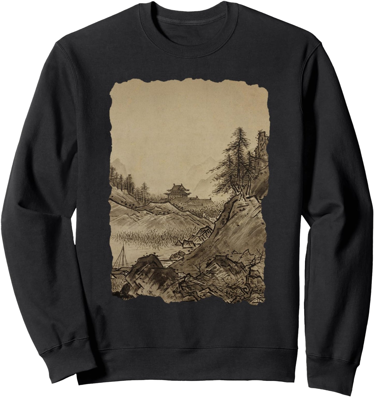 Autumn Landscape by Sesshu Toyo Japanese Art Famous Painting Sweatshirt