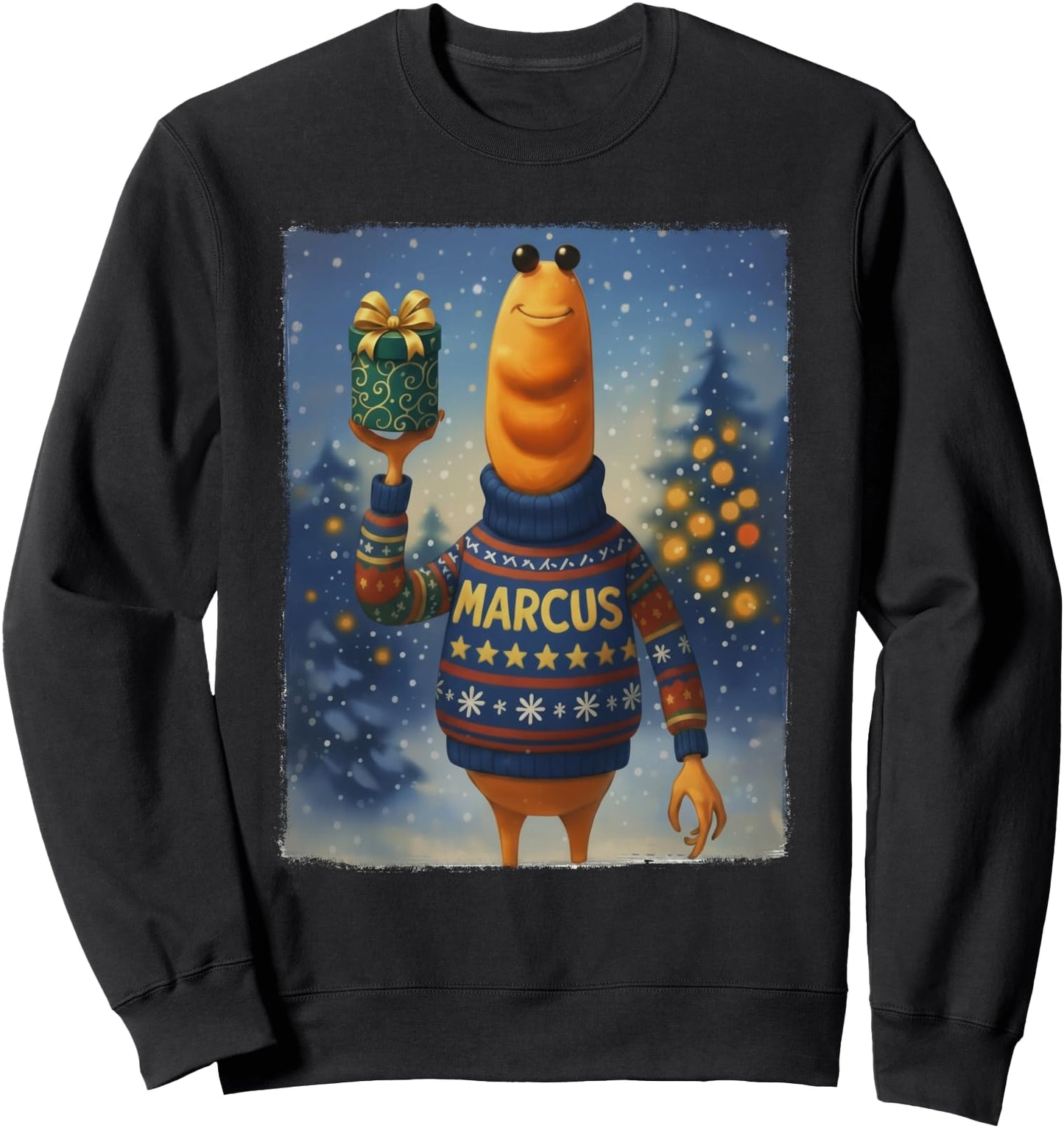 Marcus The Worm Christmas Ugly Sweatshirt