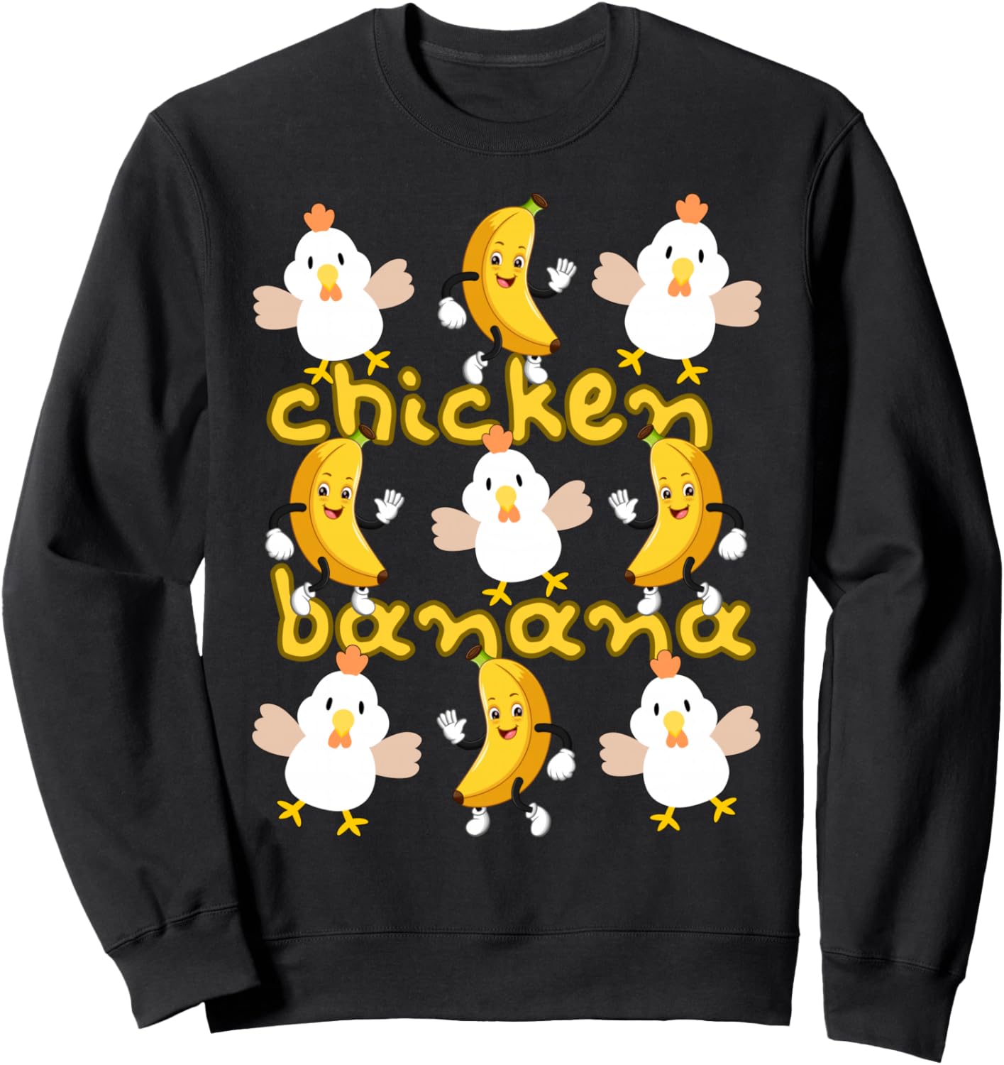 Chicken Banana Meme Trending Funny Chicken Banana Sweatshirt
