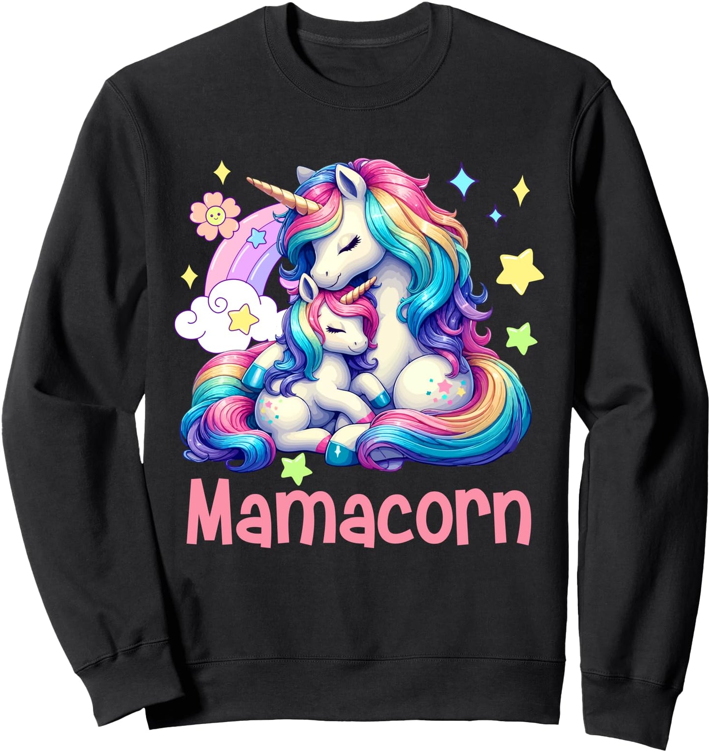 Mamacorn Mother's Day Mama Costume Unicorns Lover Family Sweatshirt