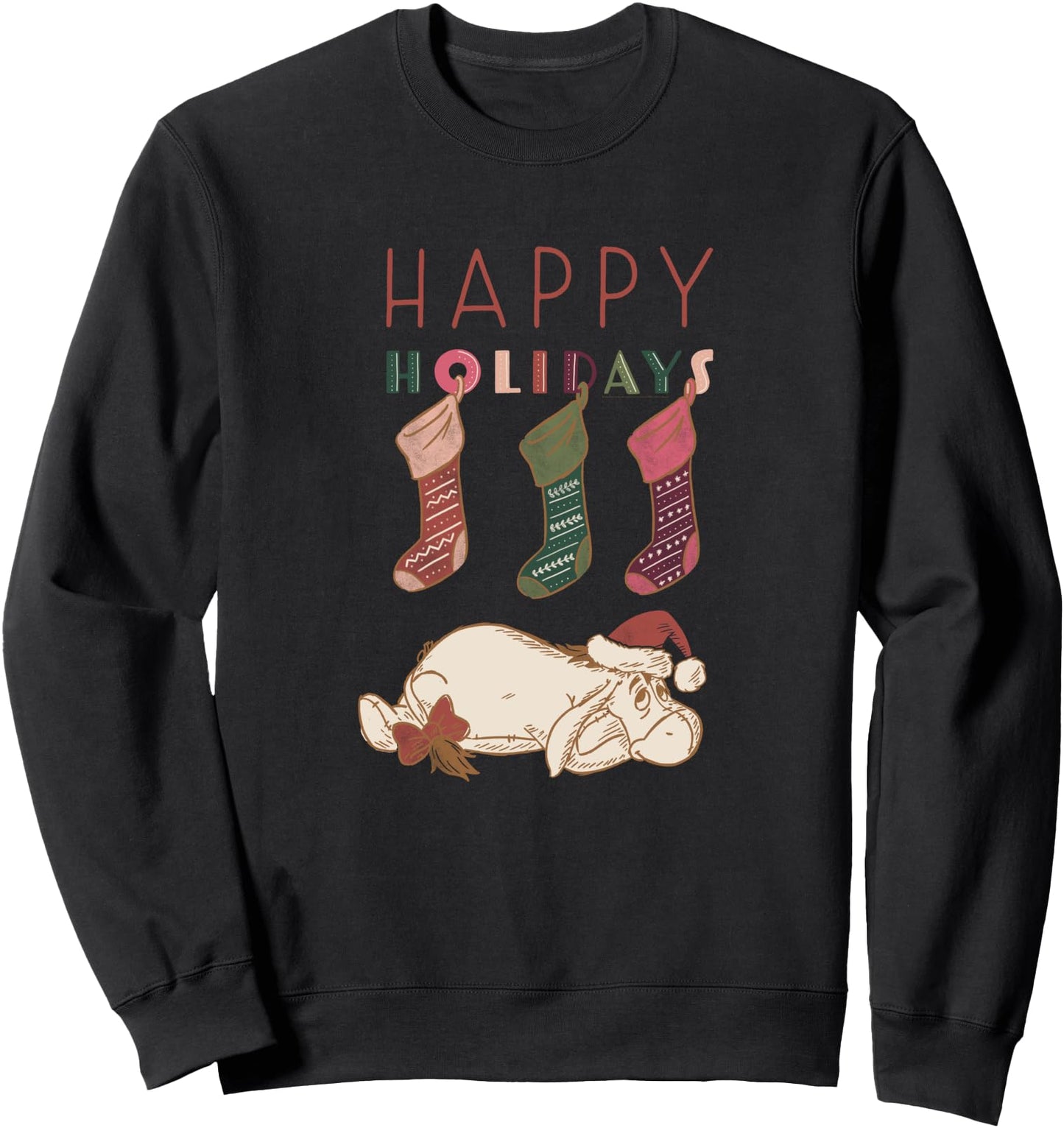 Disney Winnie the Pooh Eeyore Happy Holidays Sweatshirt