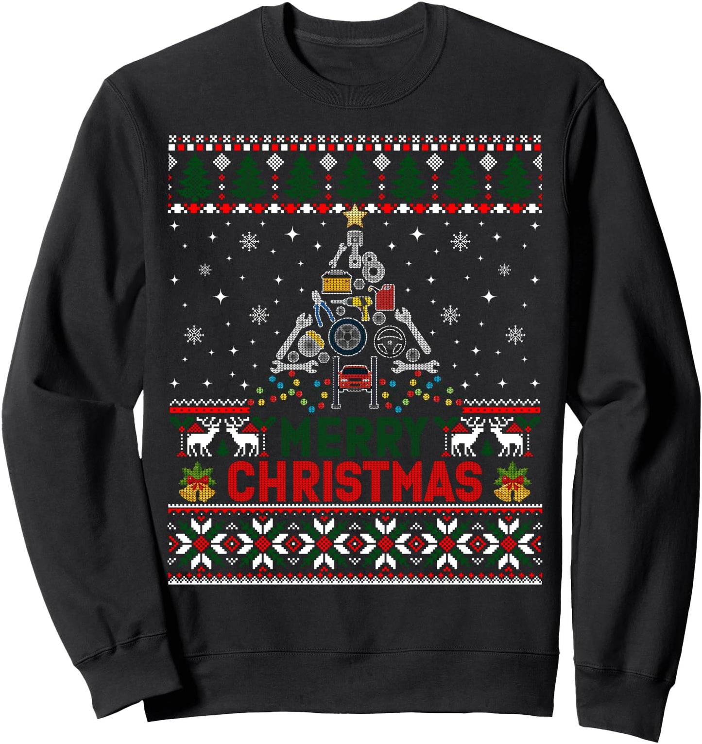 Mechanic Shirt Mechanic Christmas Tree Ugly Sweater Sweatshirt