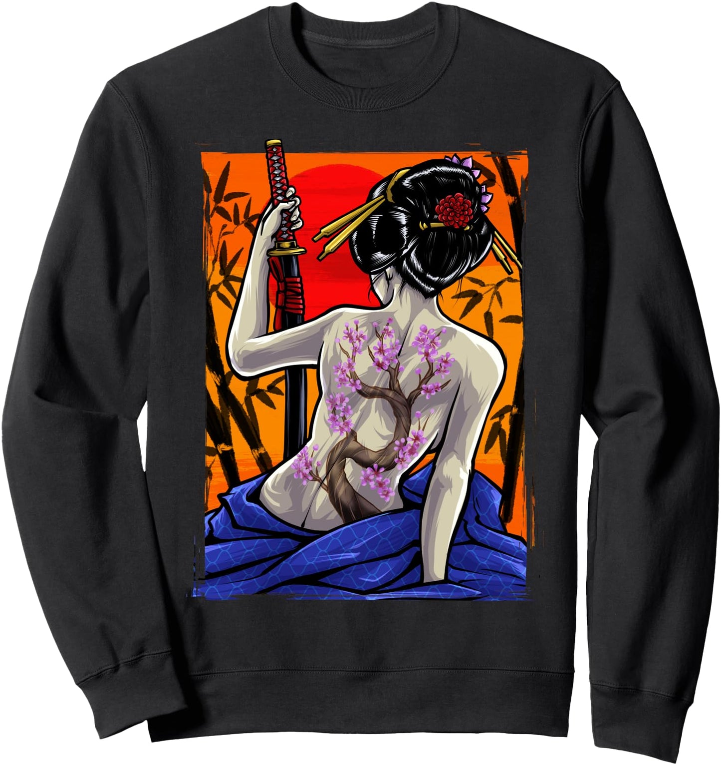 Samurai Cherry Blossom Japanese Sakura Sweatshirt