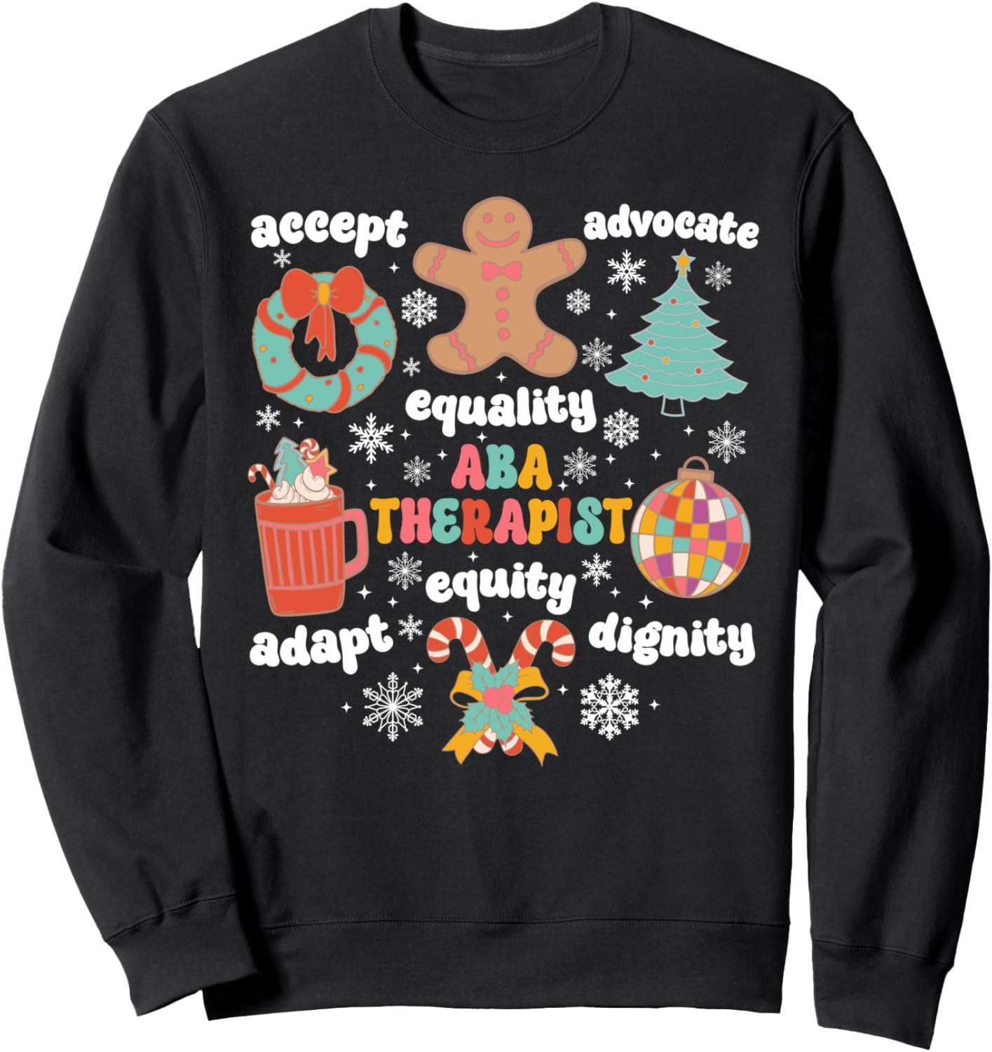 ABA Therapist Christmas ABA Therapy Xmas Party Sweatshirt