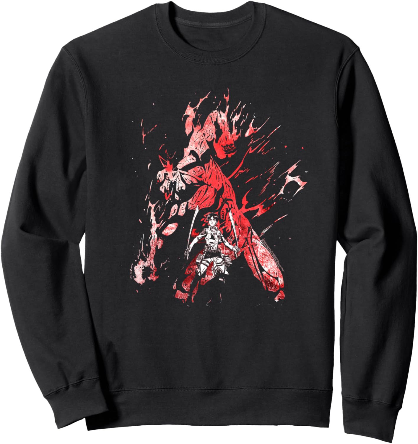 Attack on Titan Season 2 Titan and Eren Flaming AOT Anime Sweatshirt