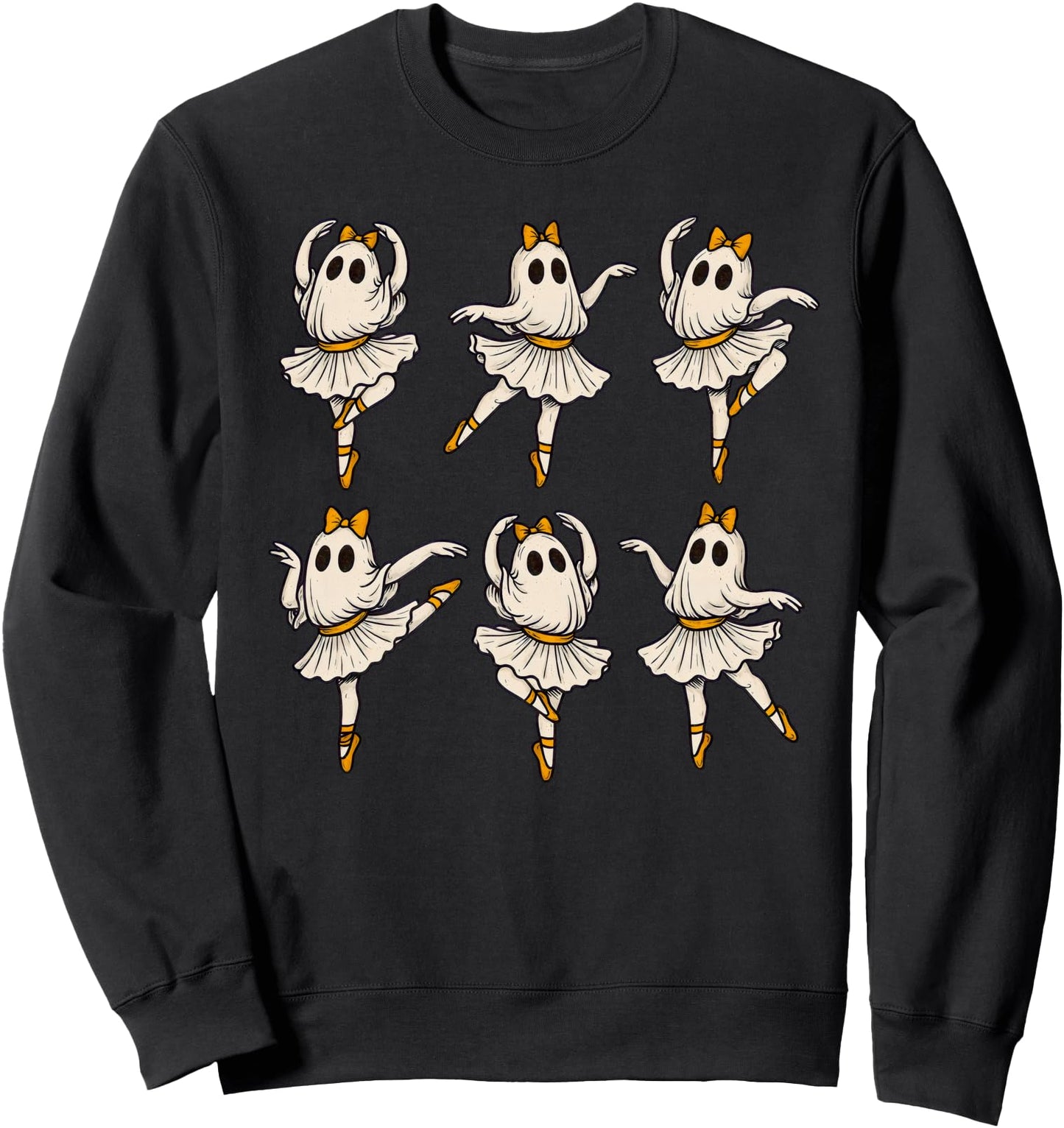 Lace Ghost Ballet Dancer Halloween Spooky Ballet Teacher Sweatshirt