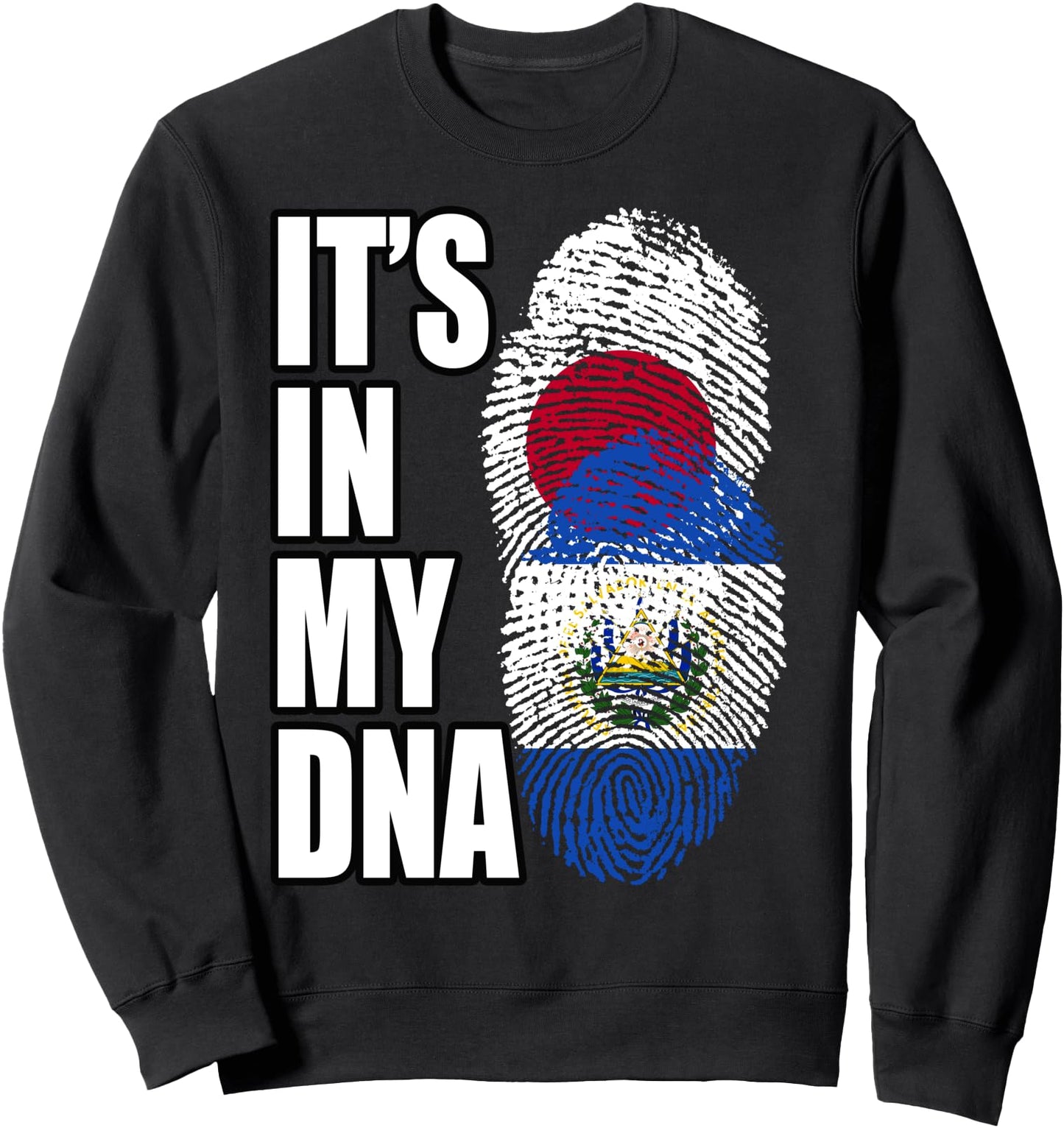 Japanese And Salvadorian Mix Heritage Flag Sweatshirt