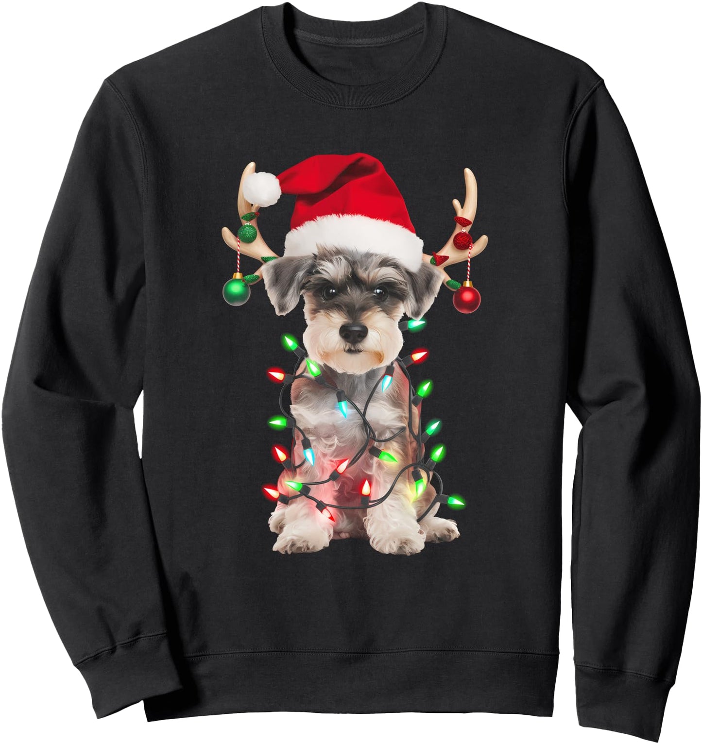 Miniature Schnauzer Christmas Tree Shirt Miniature Schnauzer Sweatshirt