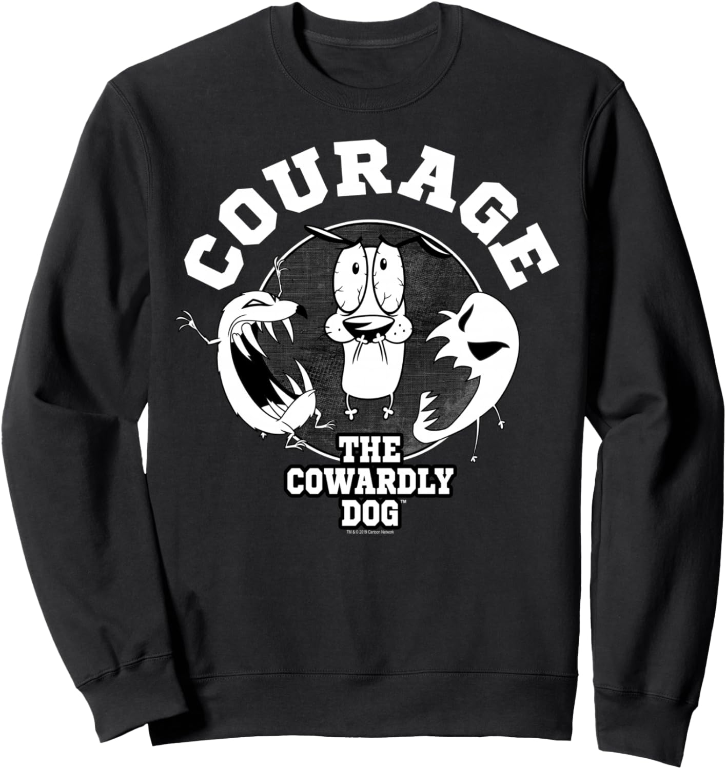 CN Courage The Cowardly Dog Circle Portrait Sweatshirt