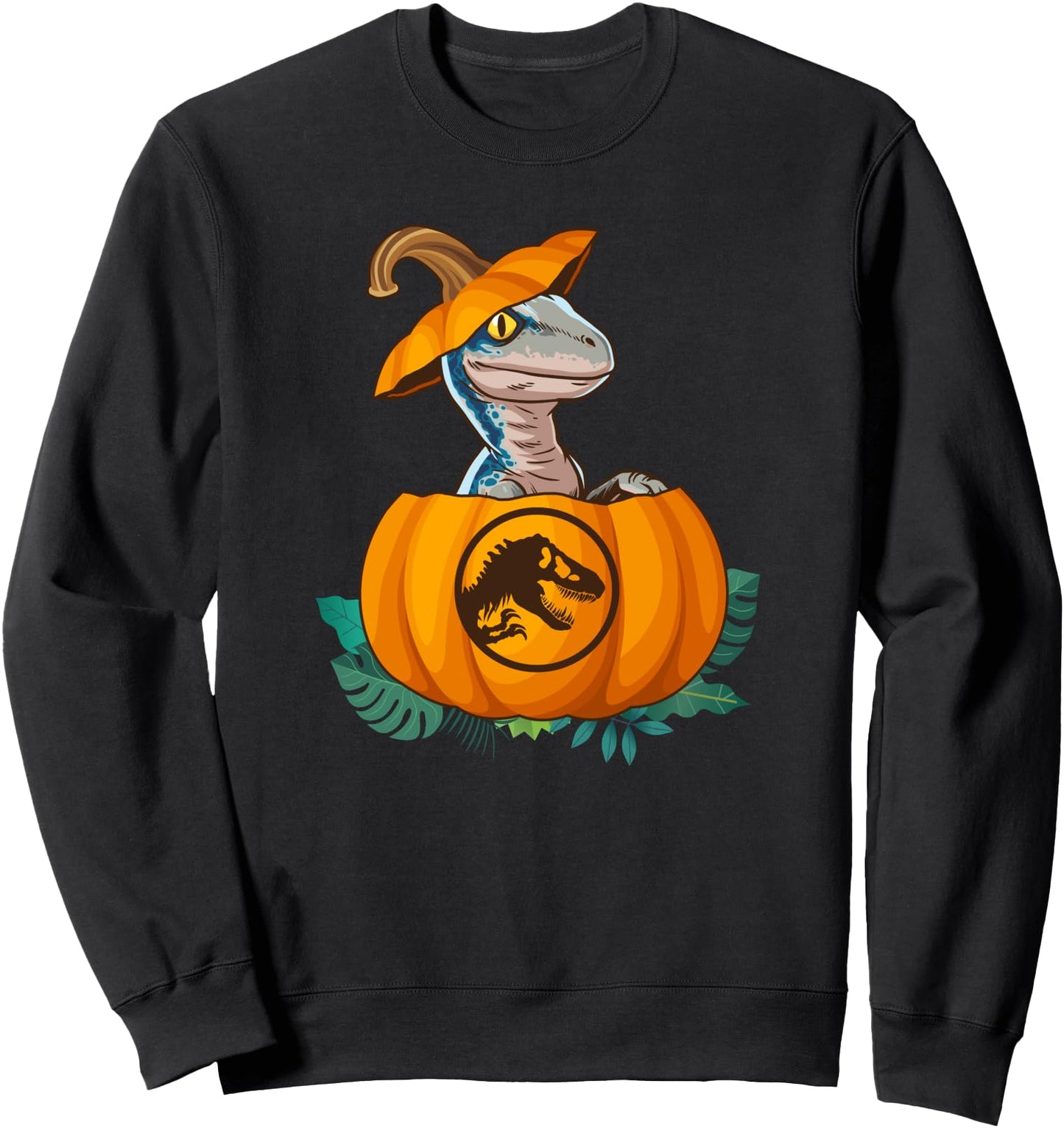 Jurassic World Halloween Dinosaur Pumpkin Logo Sweatshirt