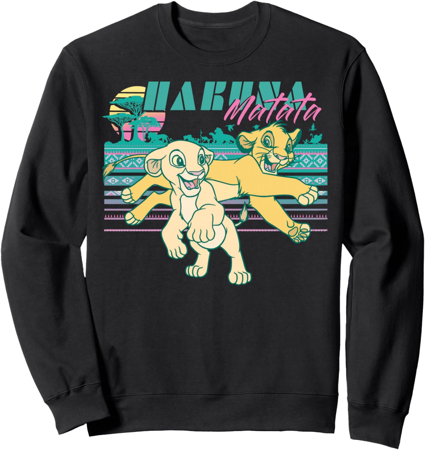 Disney Lion King Retro Simba & Nala 90s Hakuna Matata Sweatshirt