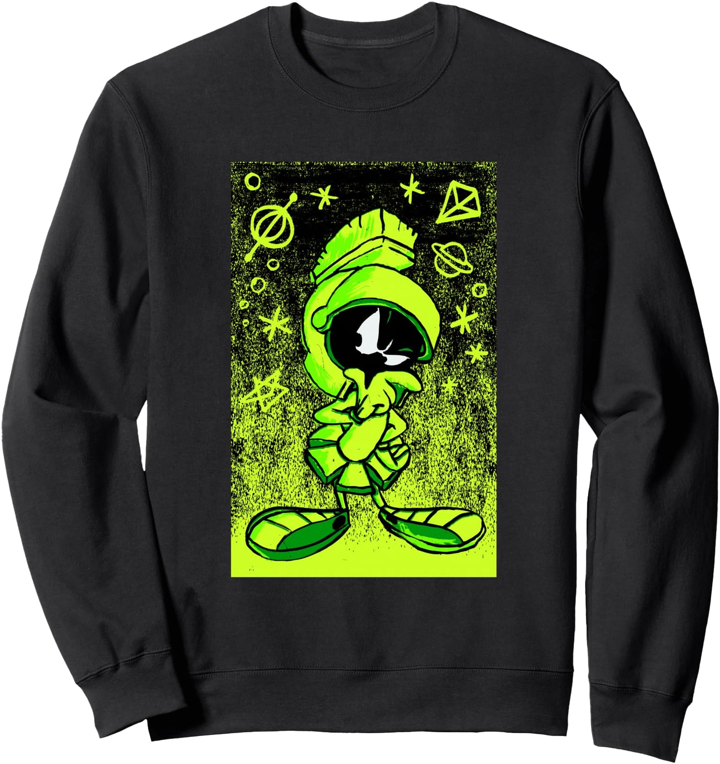WB100 Looney Tunes Marvin The Martian Etching Portrait Sweatshirt