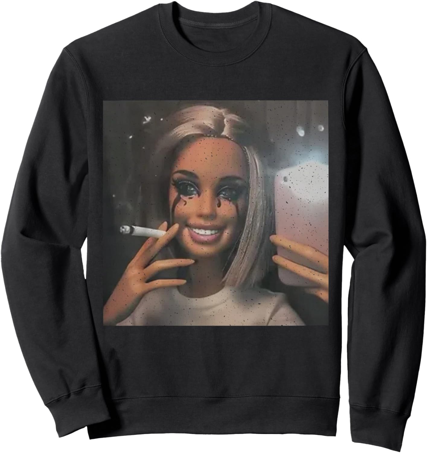 Funny Doll Face Selfie Meme Sweatshirt