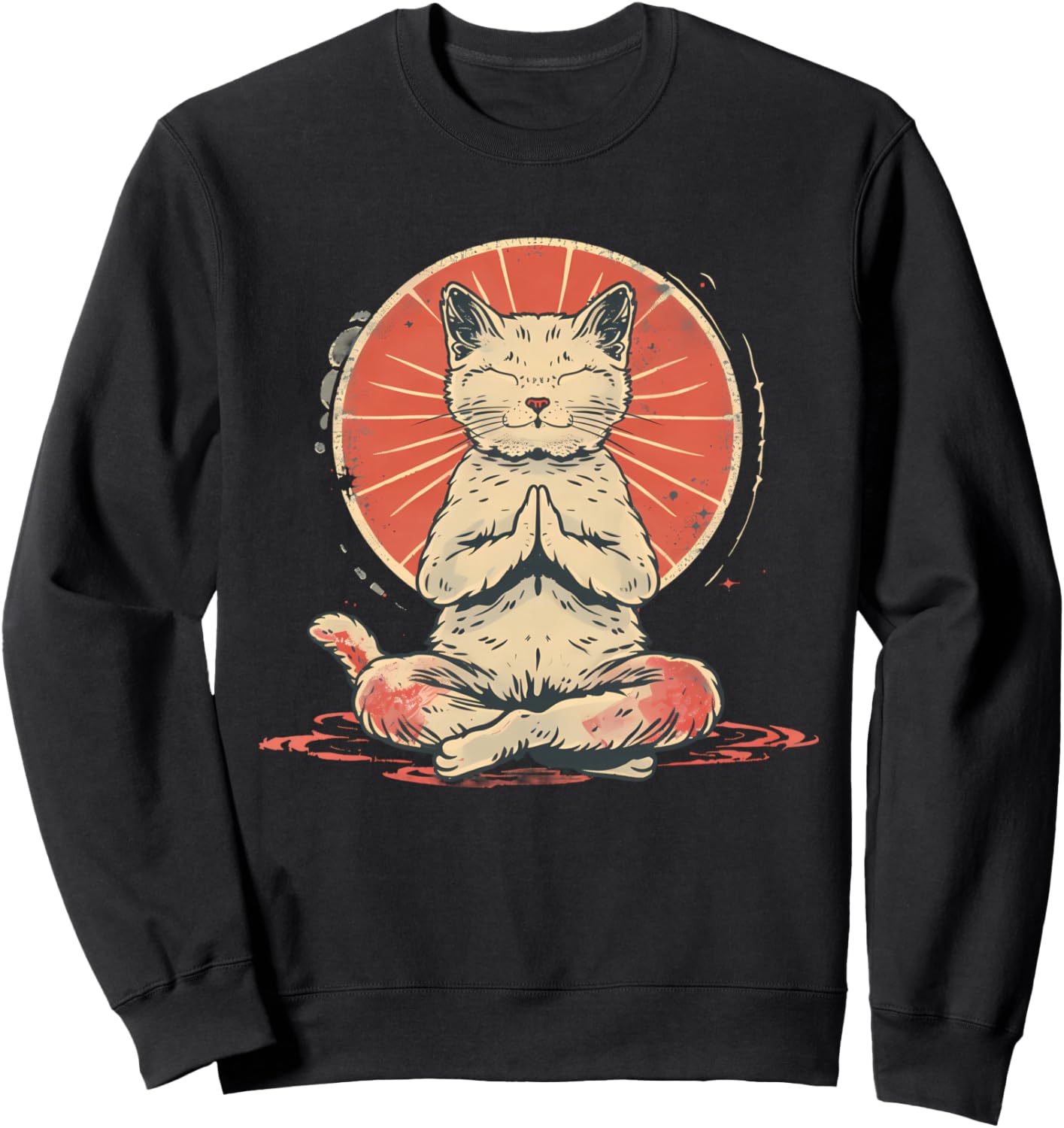Cat Meditation Zen Buddha Spirituality Hindu Buddhist Sweatshirt