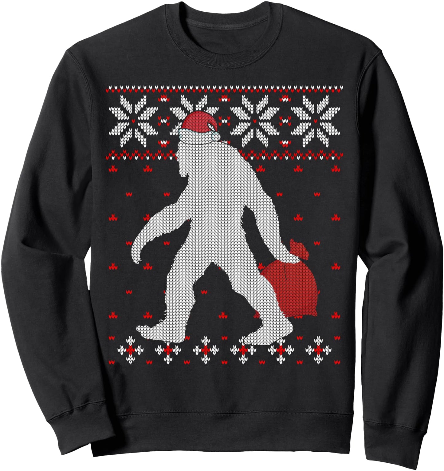 Bigfoot Sasquatch Ugly Christmas Eve Sweater Funny Bigfoot Sweatshirt