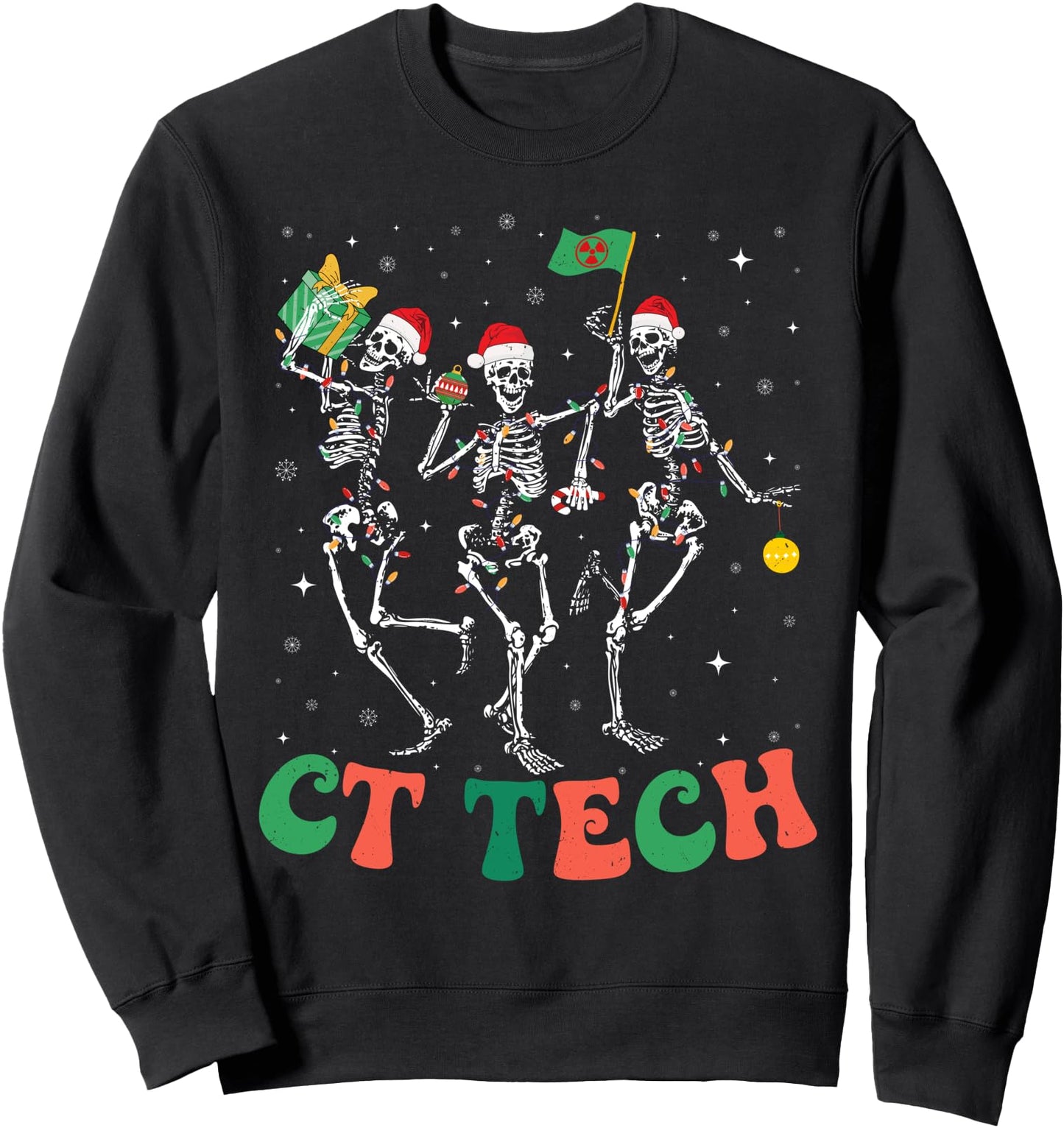 Skeleton CT Tech Computed Tomography Technologist Christmas Sweatshirt