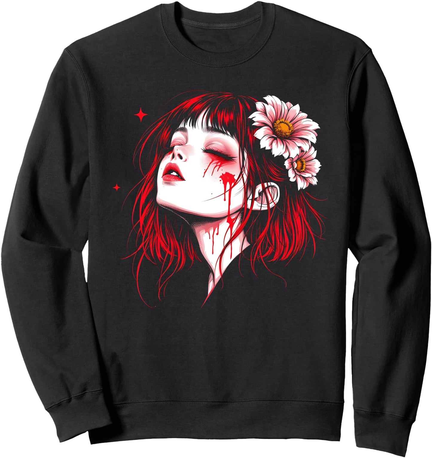 Horror Anime Manga Tee I Gothic Outfit I Japanese Chibi Girl Sweatshirt