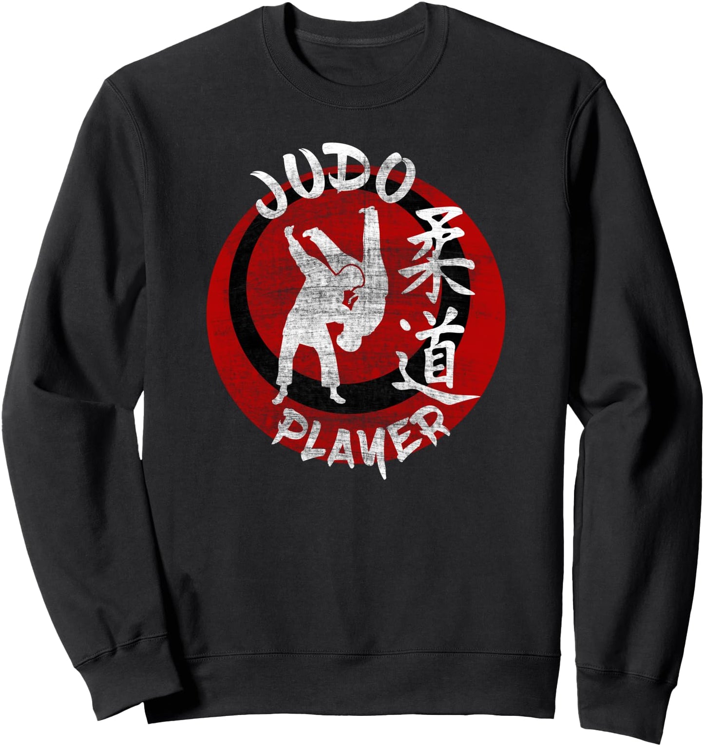 Judo Jujitsu Player Martial Arts Red Sun Japanese Characters Sweatshirt