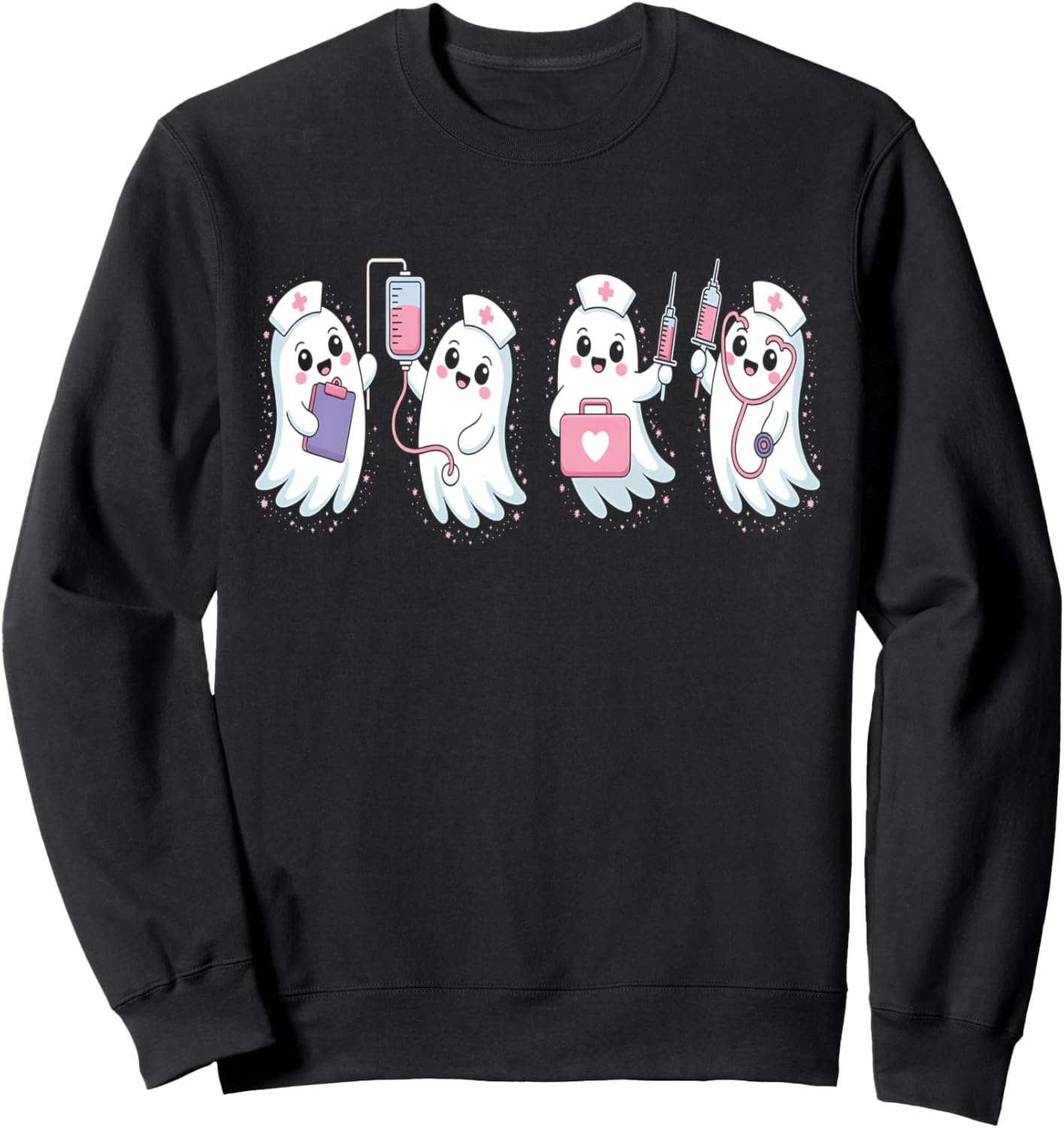 Funny Ghost Spooky Nurse Halloween Cute RN Nurse Sweatshirt