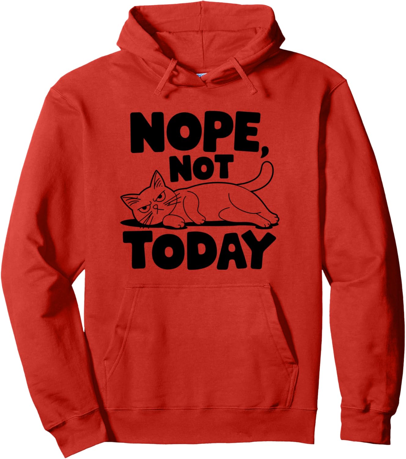 Nope Not Today Antisocial Introvert Cat Lover Pullover Hoodie