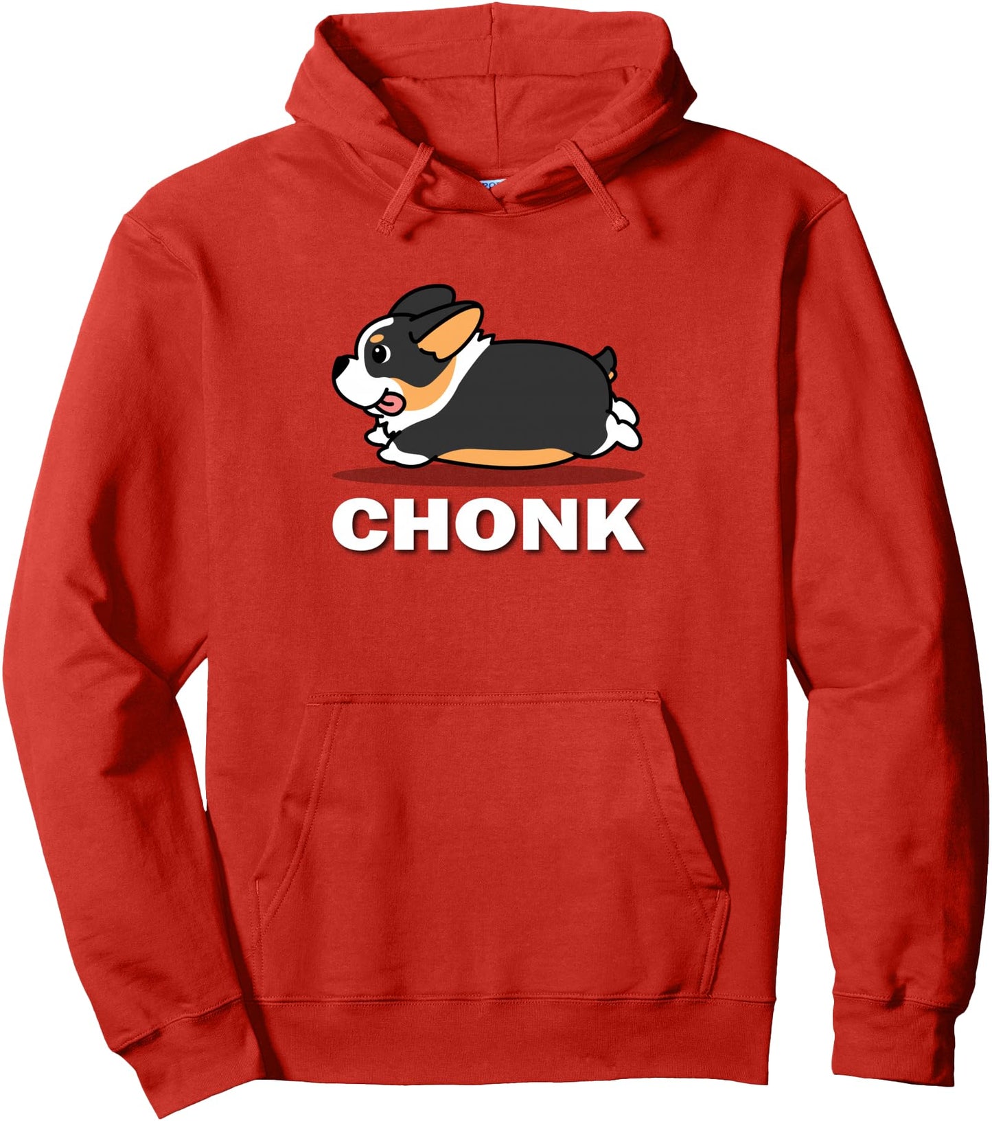 Funny Kawaii Fat Chonk Black Tricolor Corgi Dog Lover Pullover Hoodie