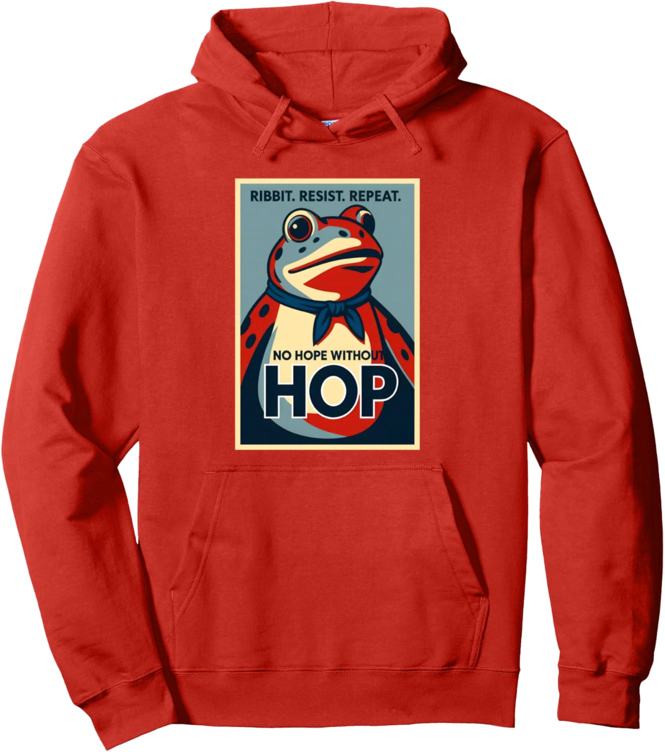 Ribbit Resist Repeat No Hope Without Hop Portland Frog Pullover Hoodie
