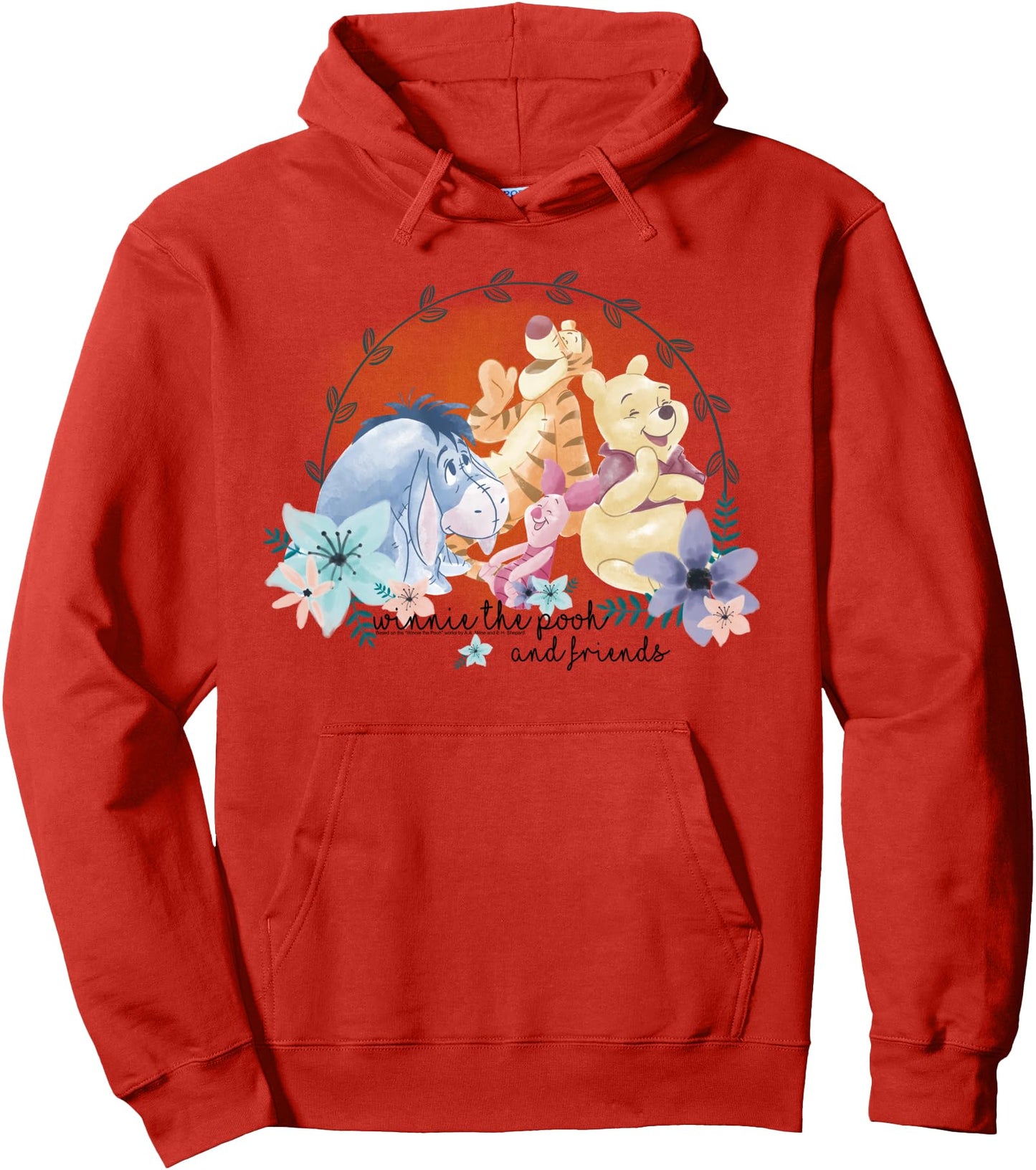 Disney Winnie the Pooh Spring Floral Group Pullover Hoodie